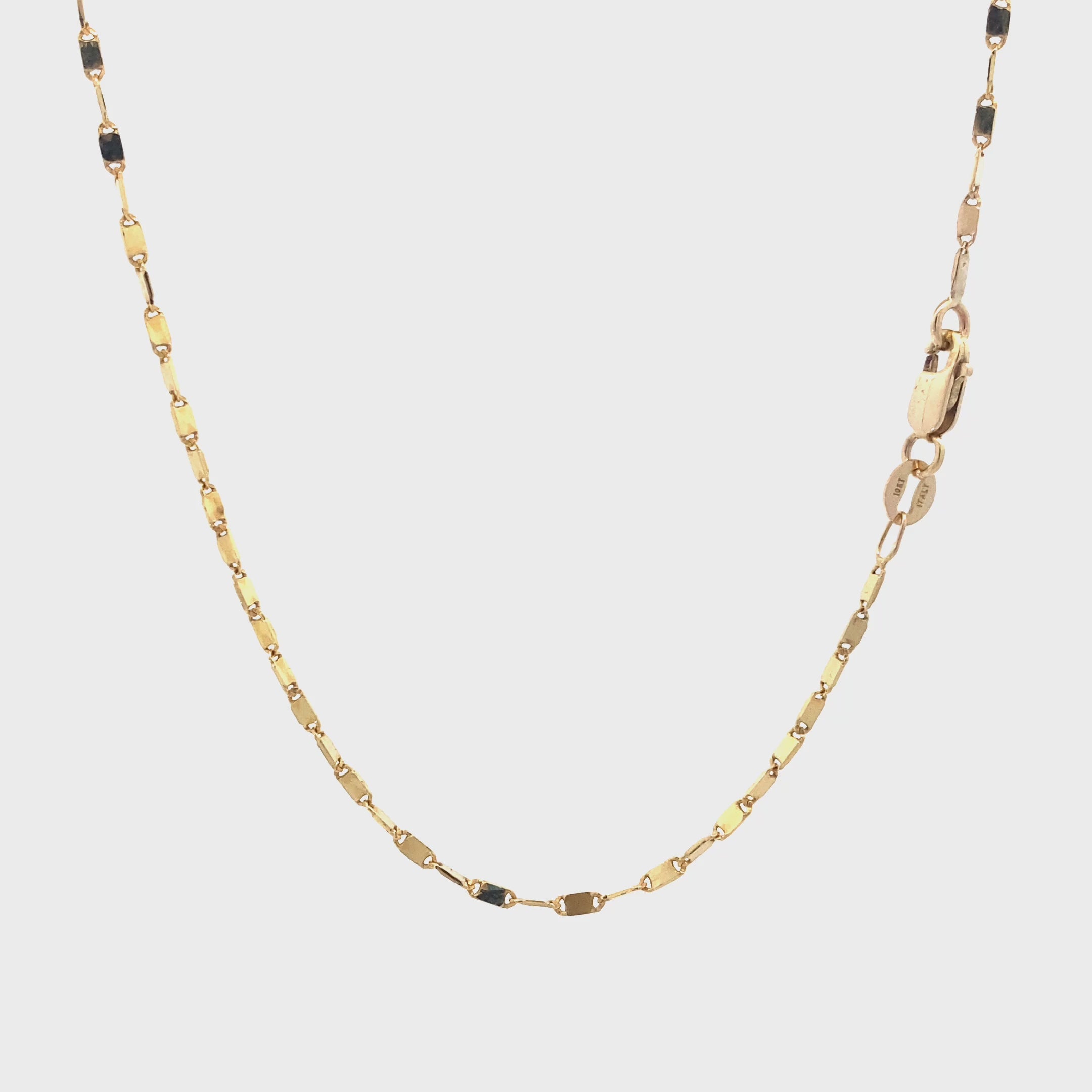 10K Yellow Gold Disc Link Chain