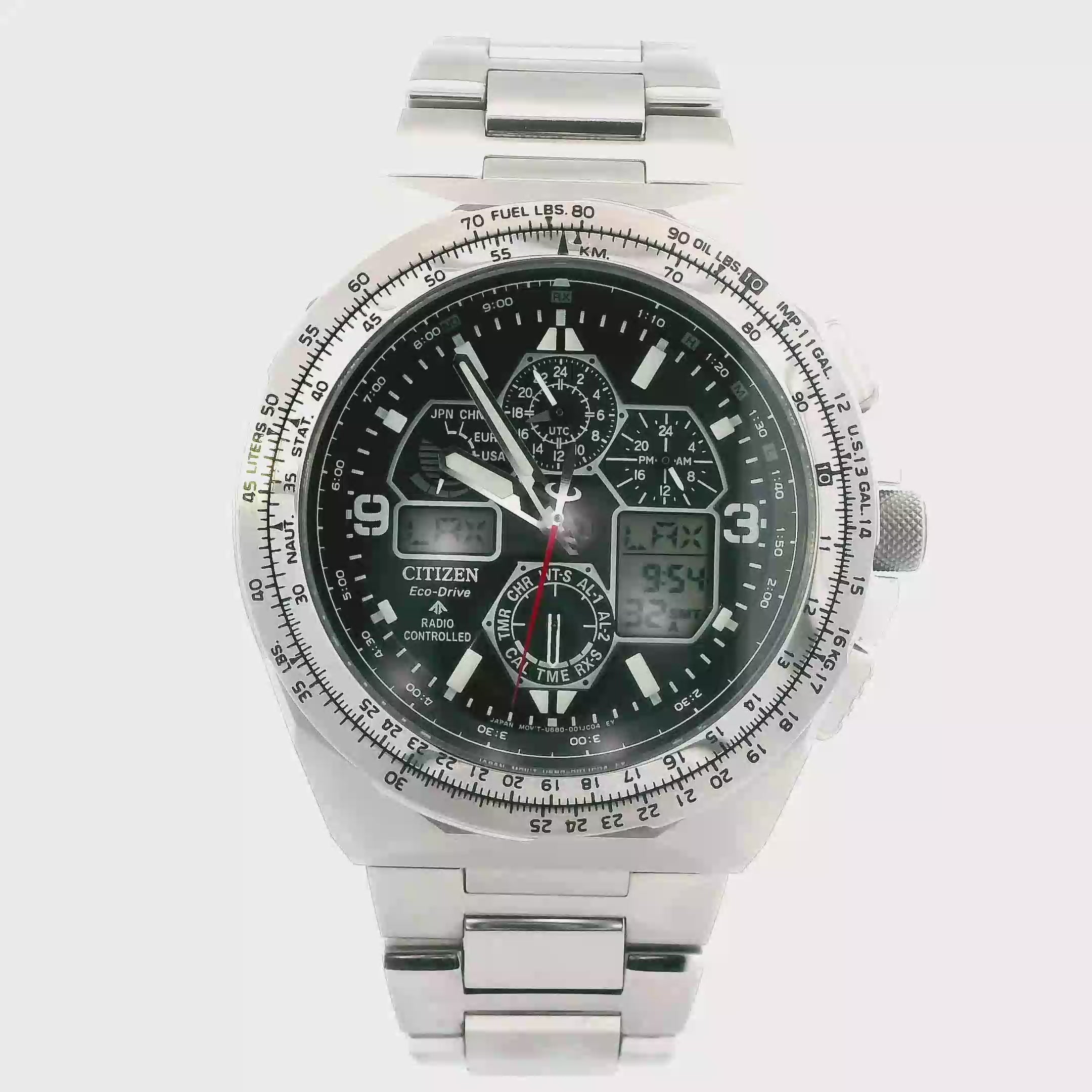Citizen Eco Drive Radio Controlled Steel Mens Wristwatch - 3N2370751