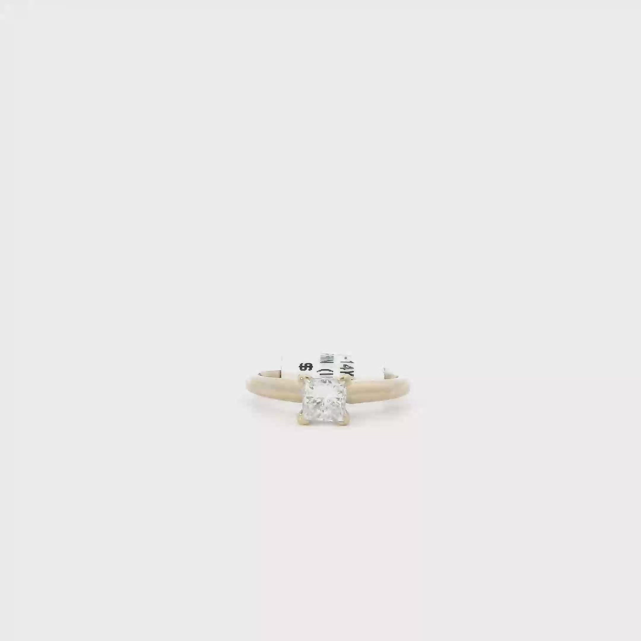 14K White Gold Diamond Solitaire Ring - 0.74ct