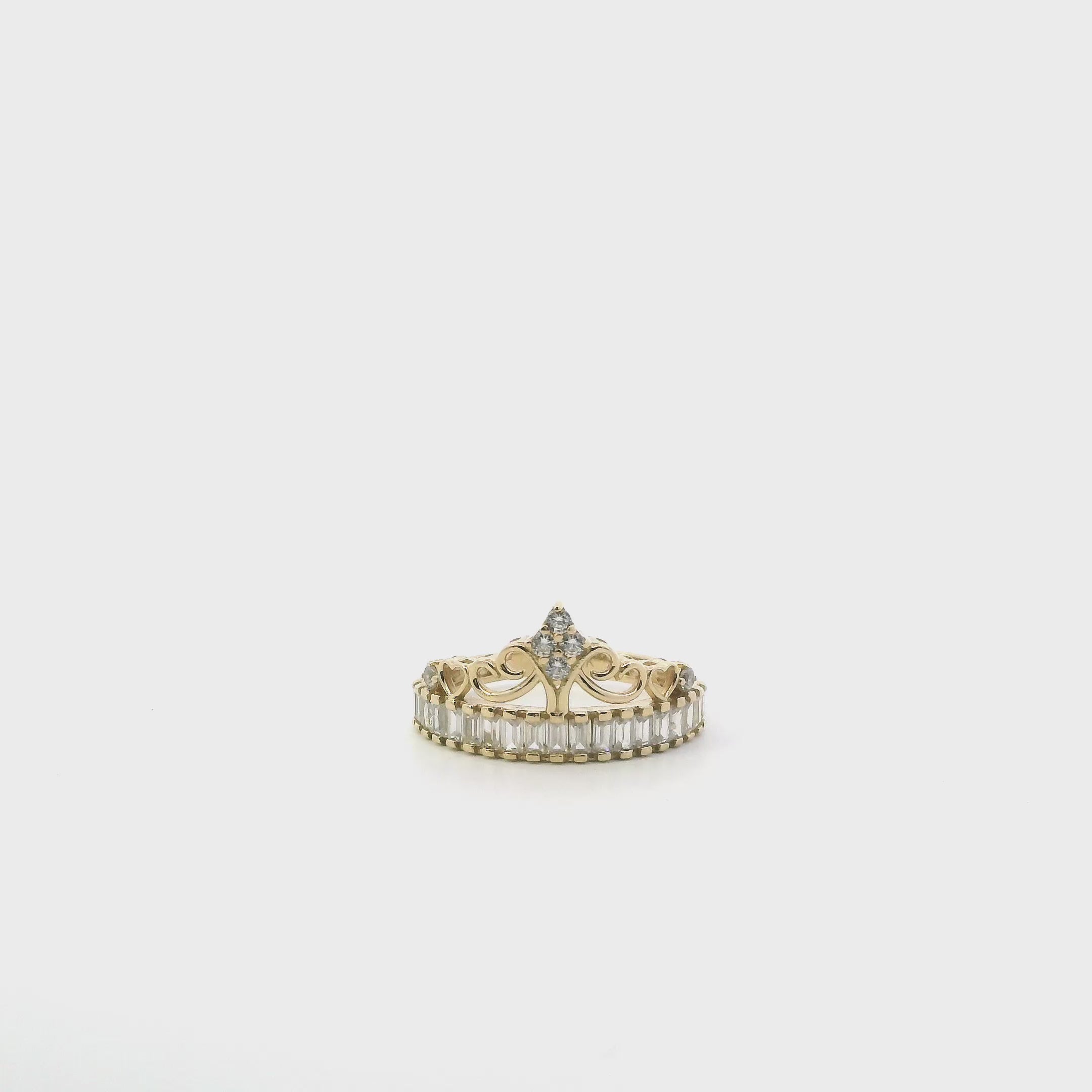 14K Yellow Gold Crown Ring