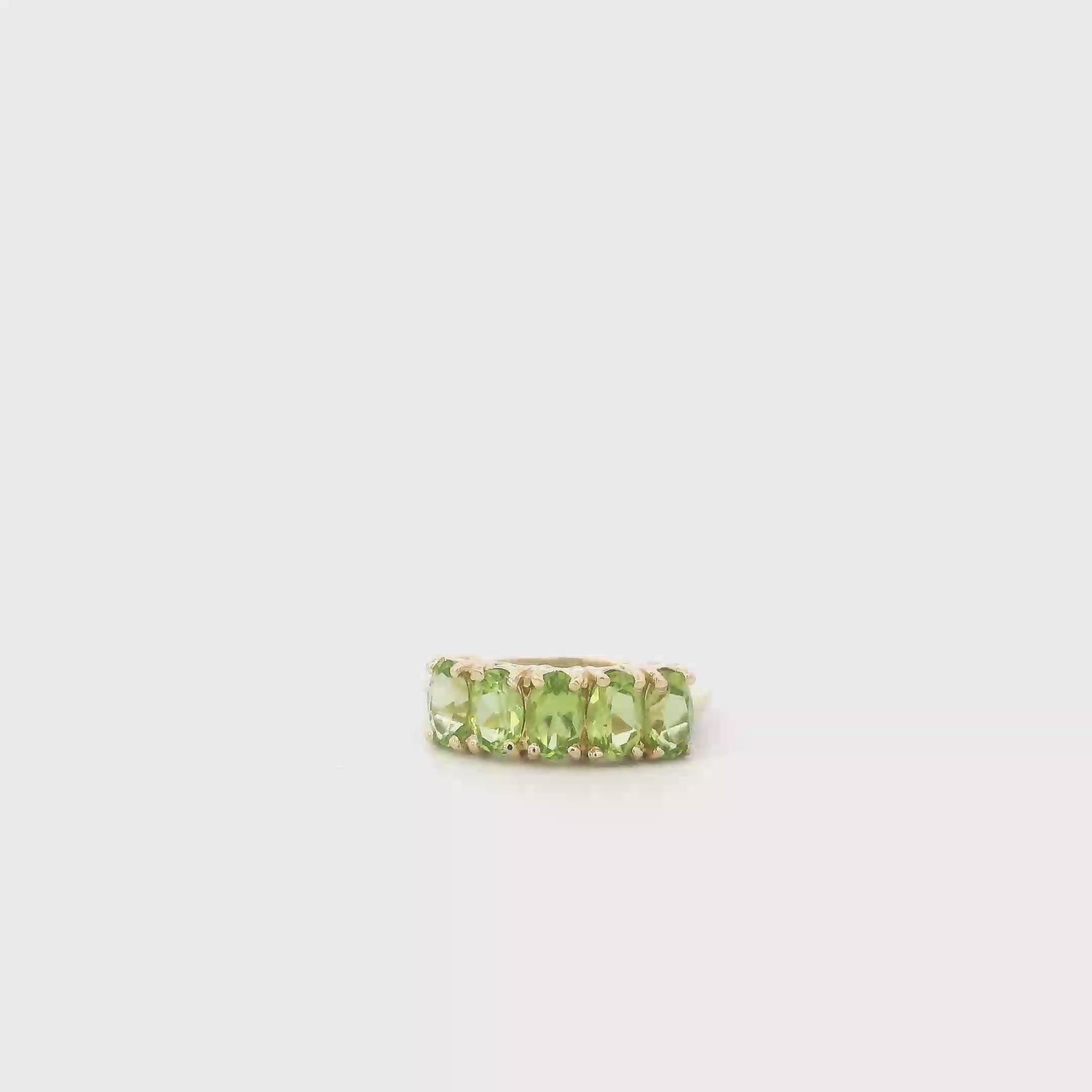 10K Yellow Gold Peridot Women's Ring