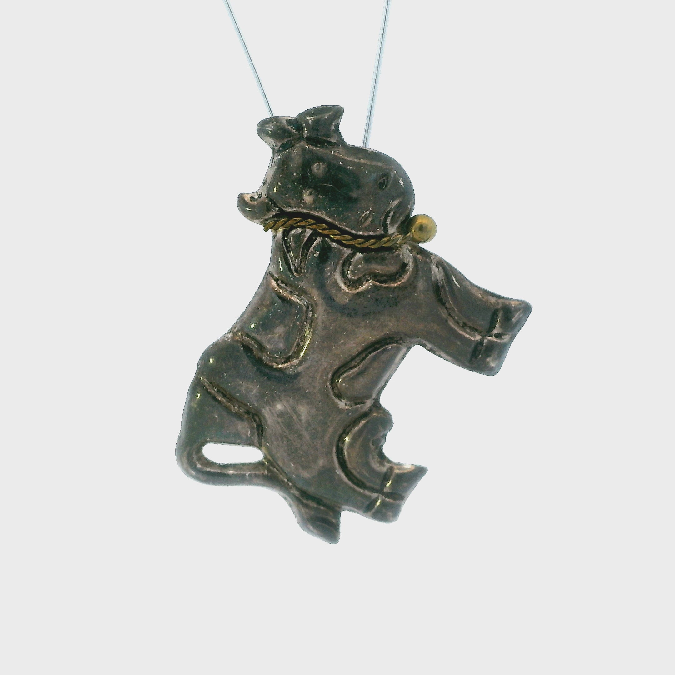 Sterling Silver Cow Broach