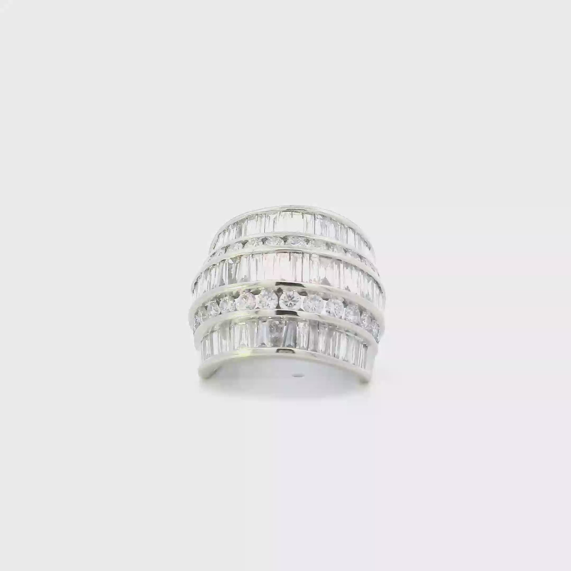10K White Gold Lab Diamond Womens Ring - 4.00ct