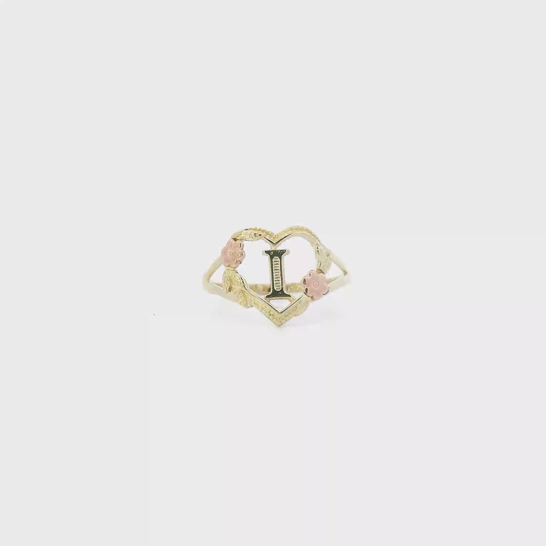 14K Yellow & Rose Gold Letter 
