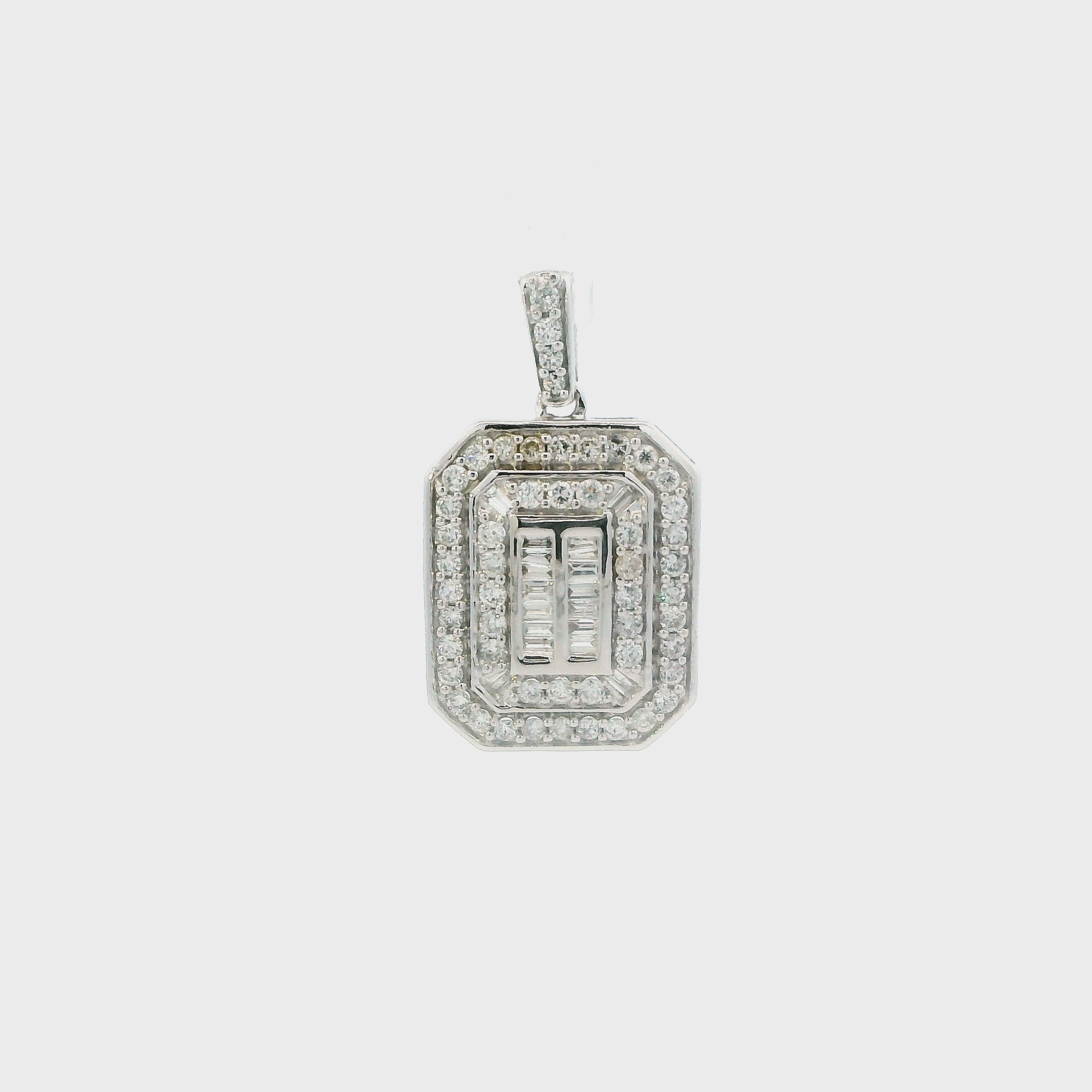 14K White Gold Diamond Pendant - 0.72ct