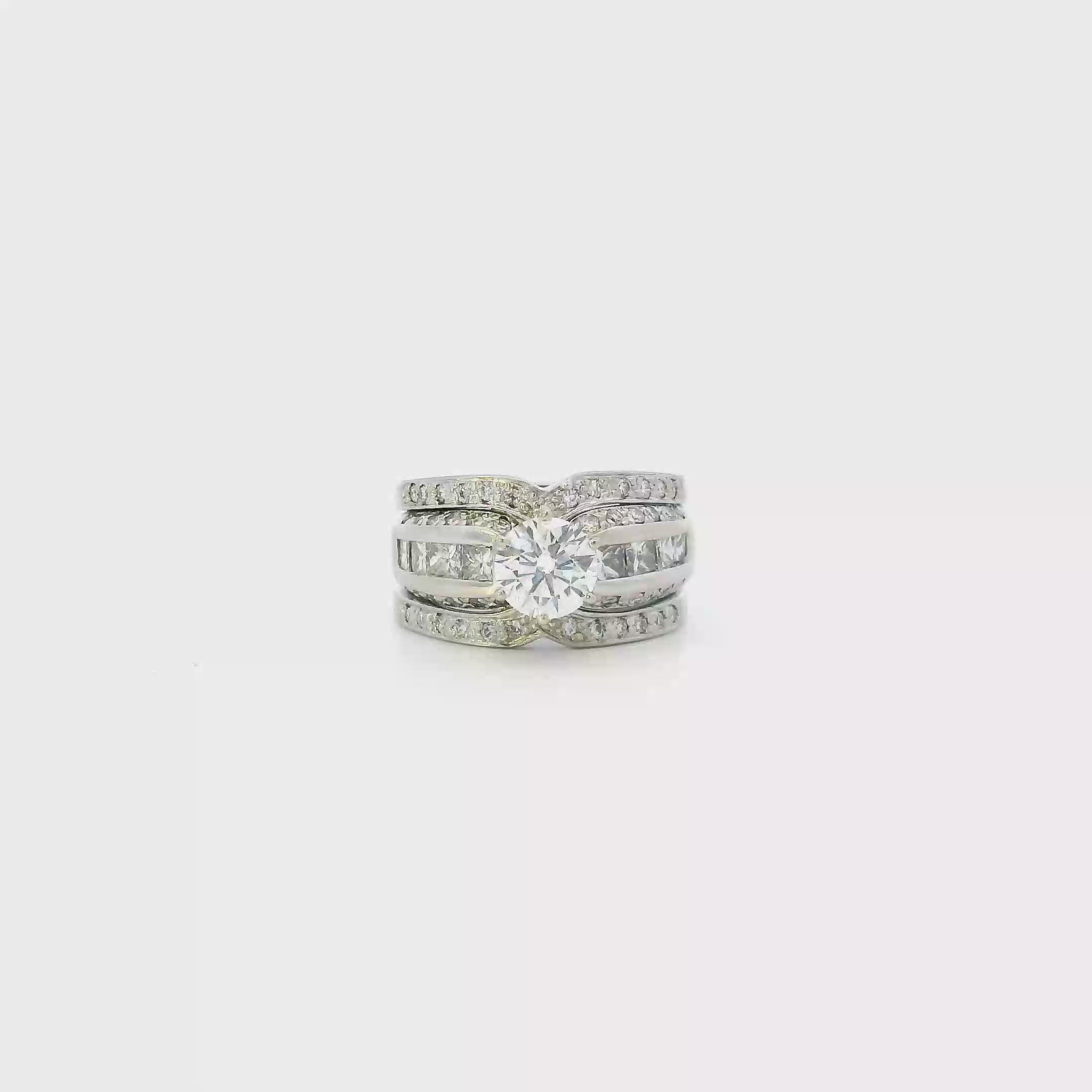 14K White Gold Diamond Womens Ring - 2.00ct
