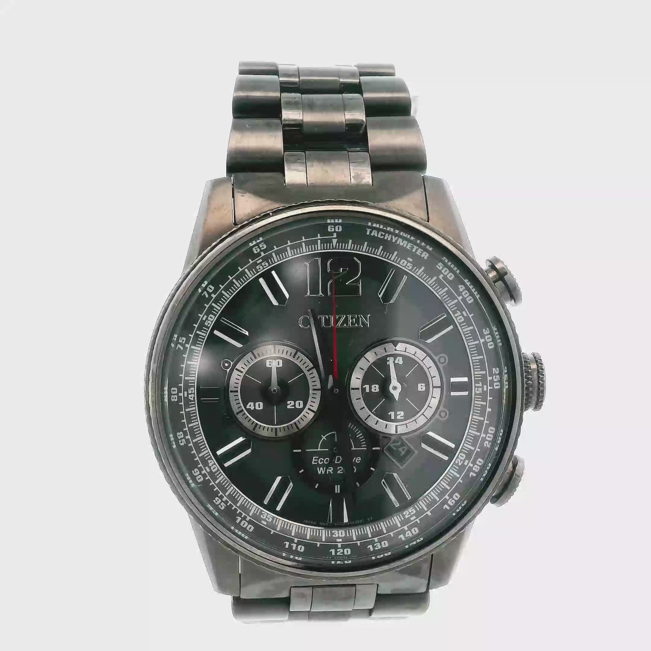 Citizen Nighthawk Eco Drive Chronograph Mens Wristwatch - CA4377