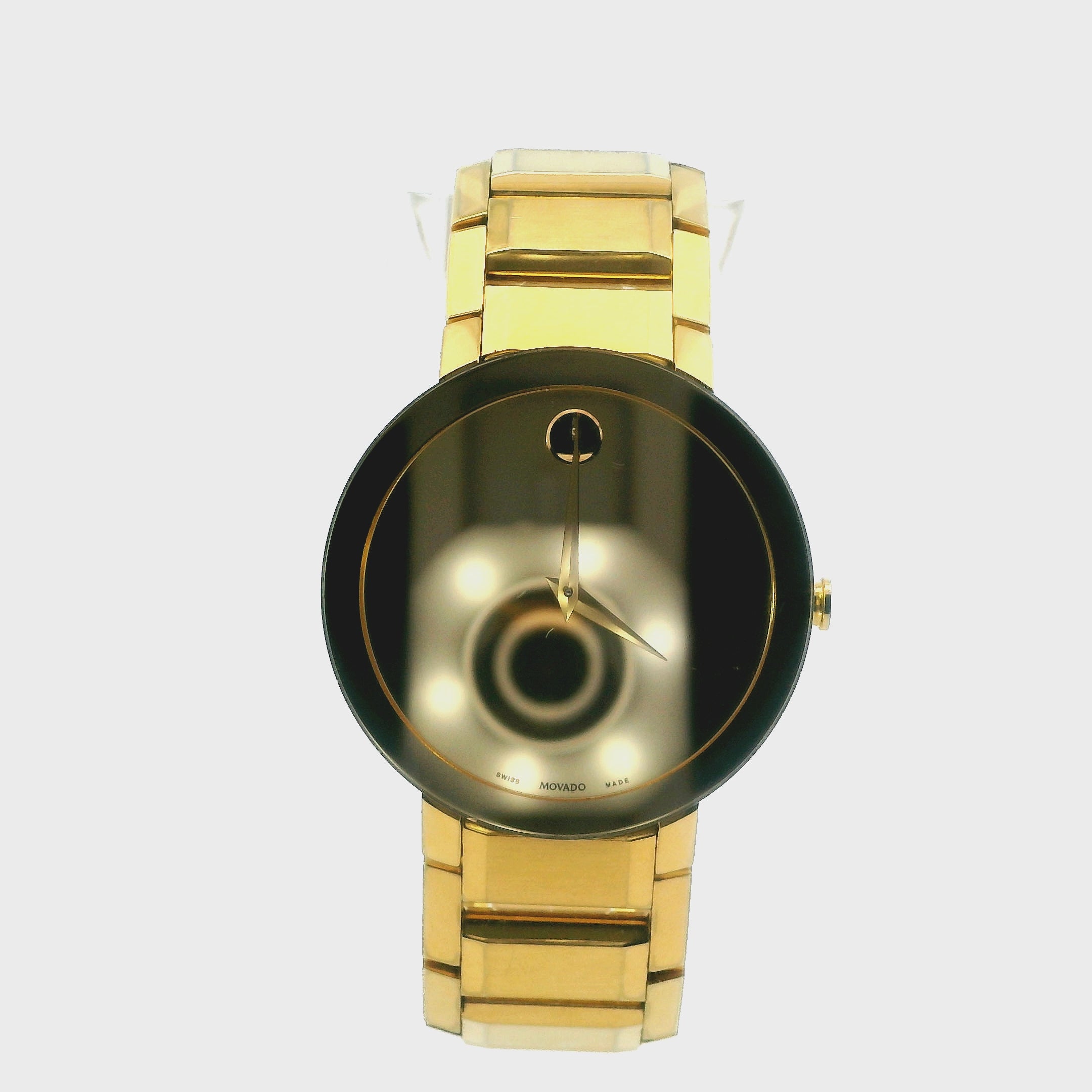 Movado Mens Gold Mirror Wristwatch
