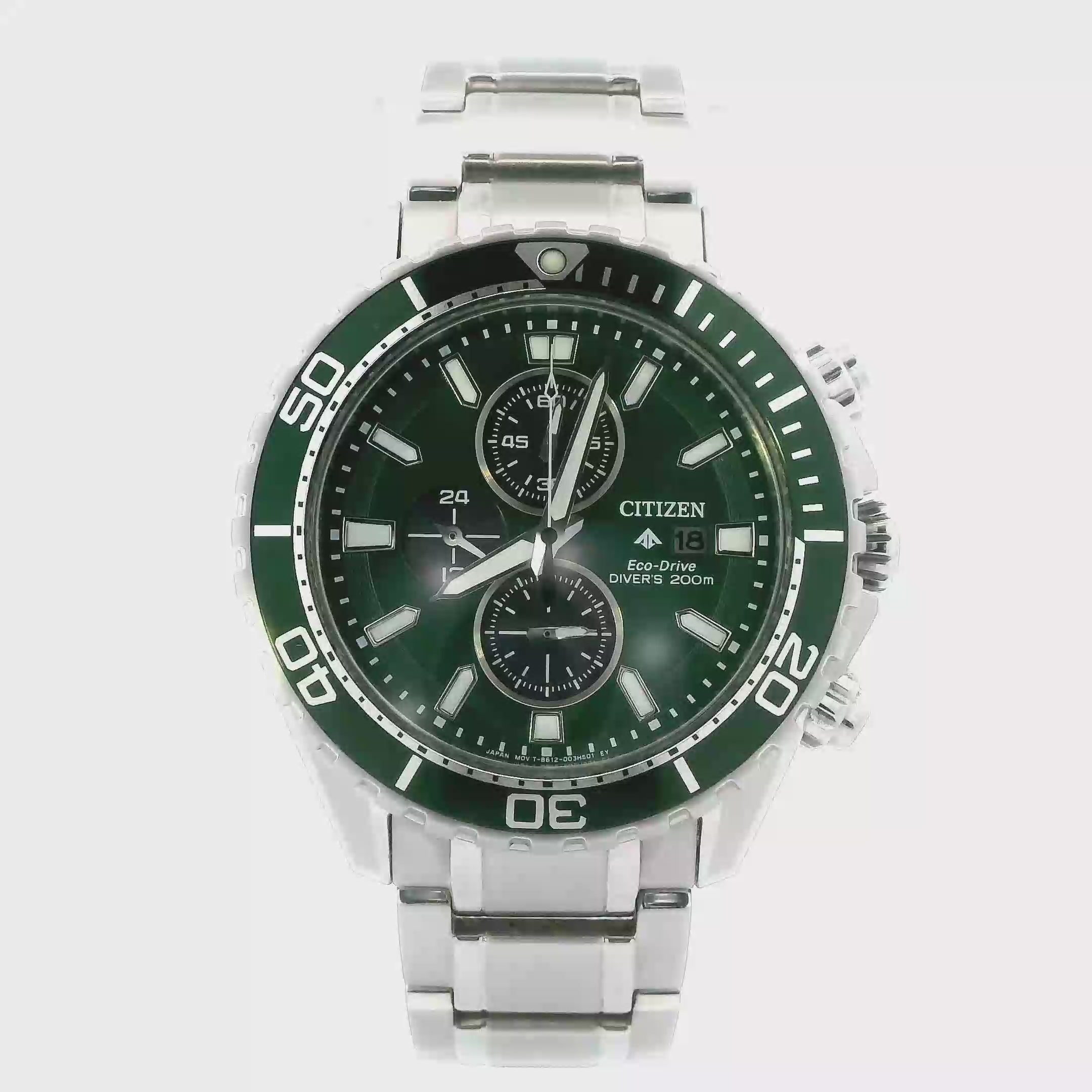 Citizen Eco Drive Chronograph Mens Wristwatch - B612-A19NK01