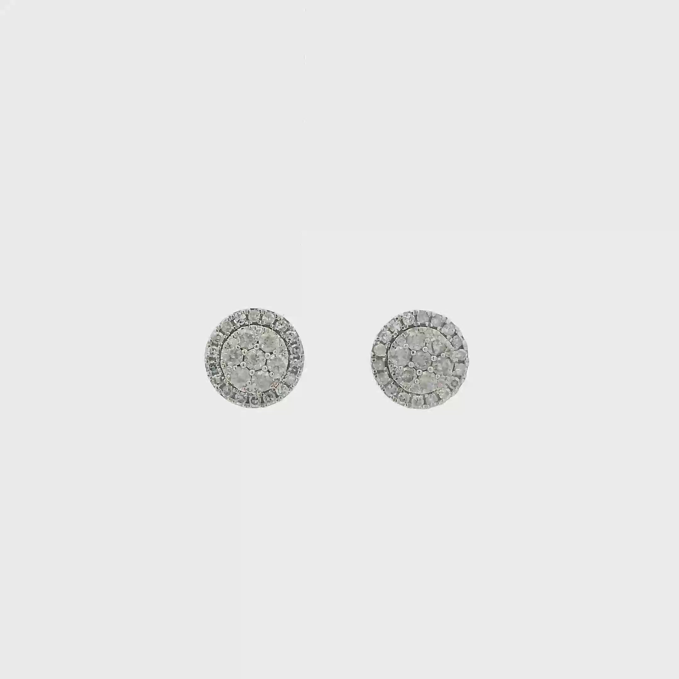 10K White Gold Diamond Earrings - 0.81ct