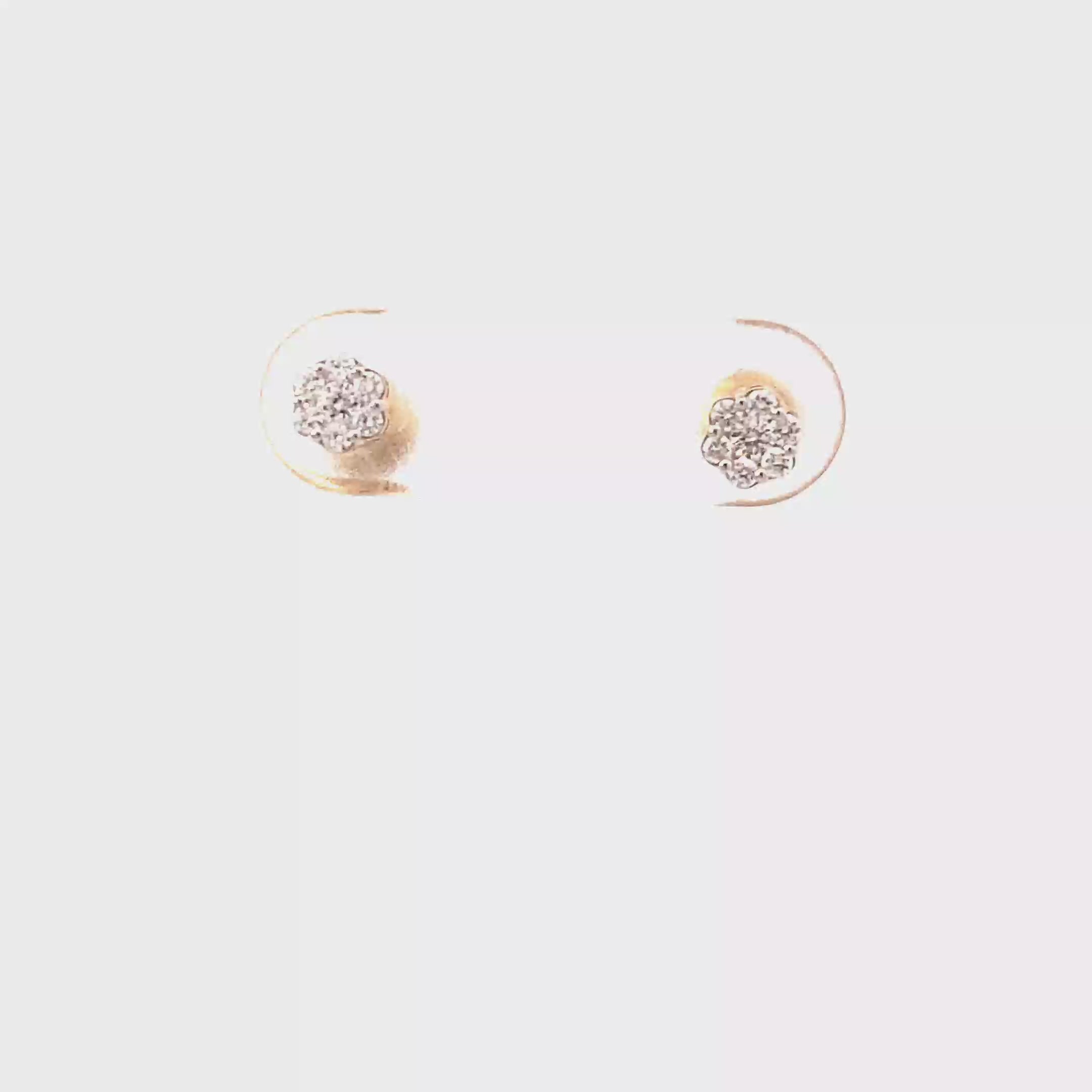 New 14K Yellow Gold Lab Diamond Earrings - 0.15ct