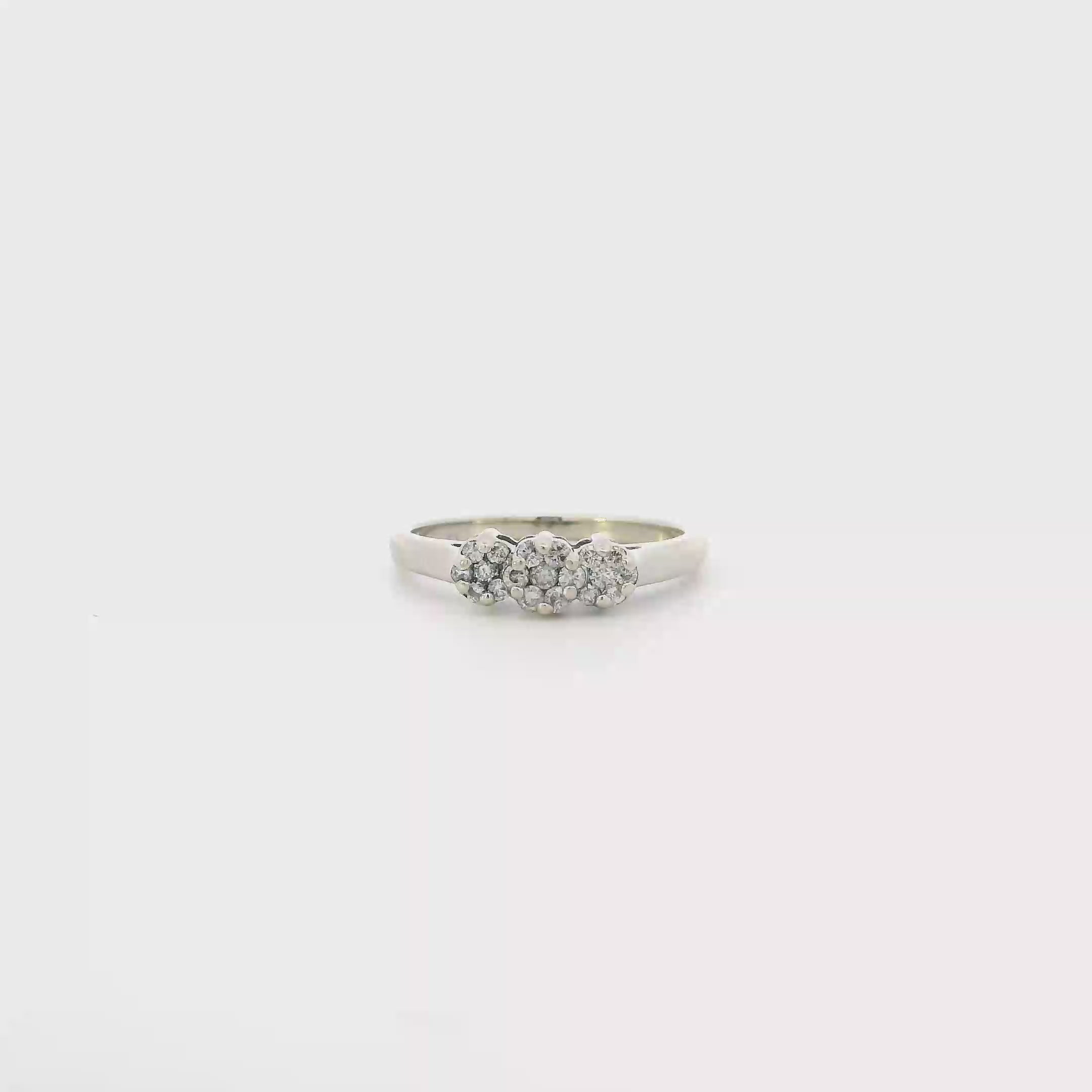 14K White Gold Diamond Womens Ring - 0.20ct