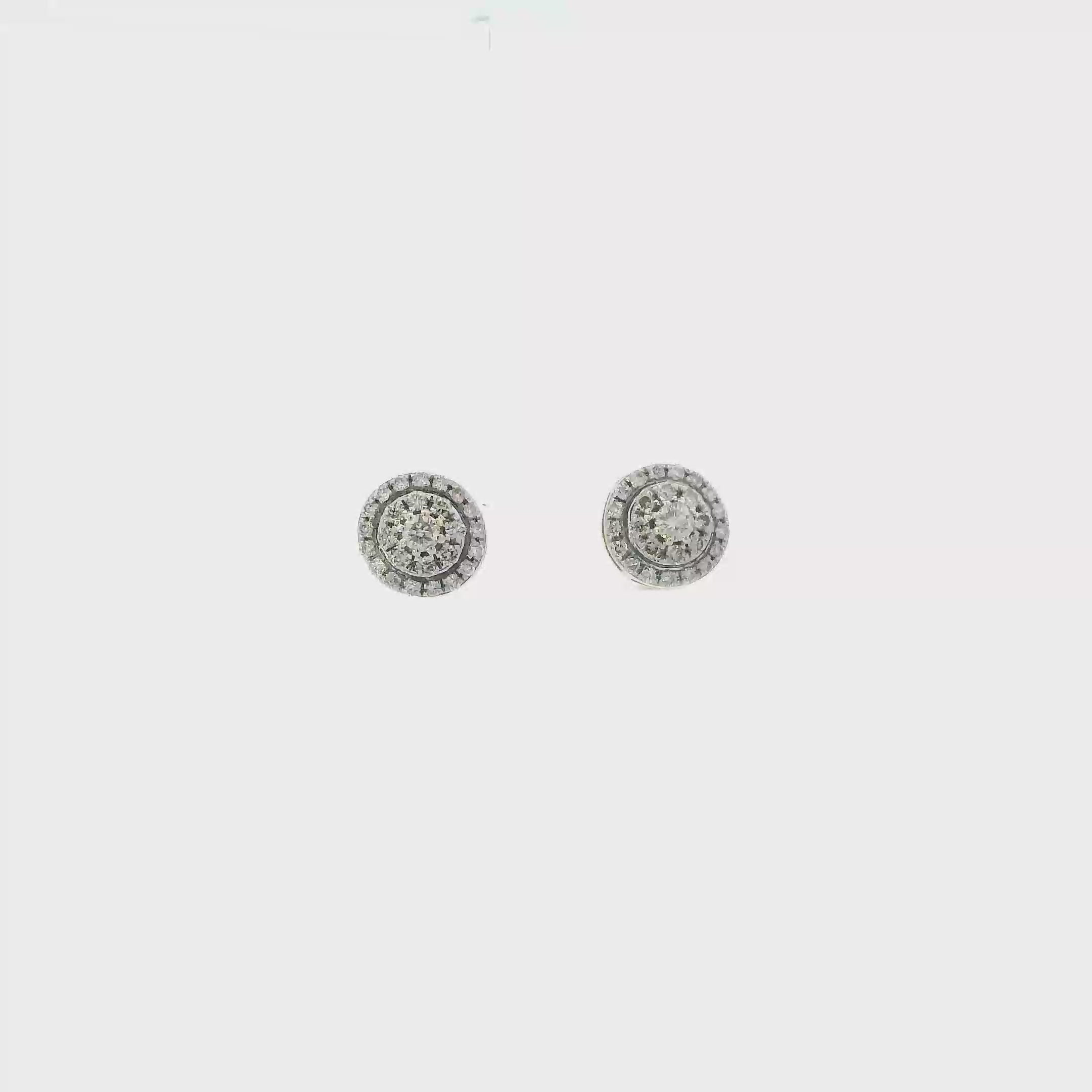 14K Yellow Gold Diamond Stud Earrings - 0.45ct