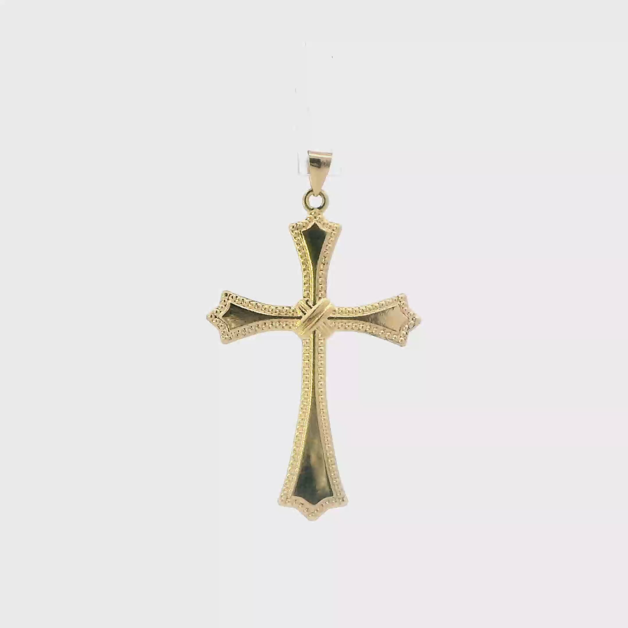 18K Yellow Gold Cross Pendant