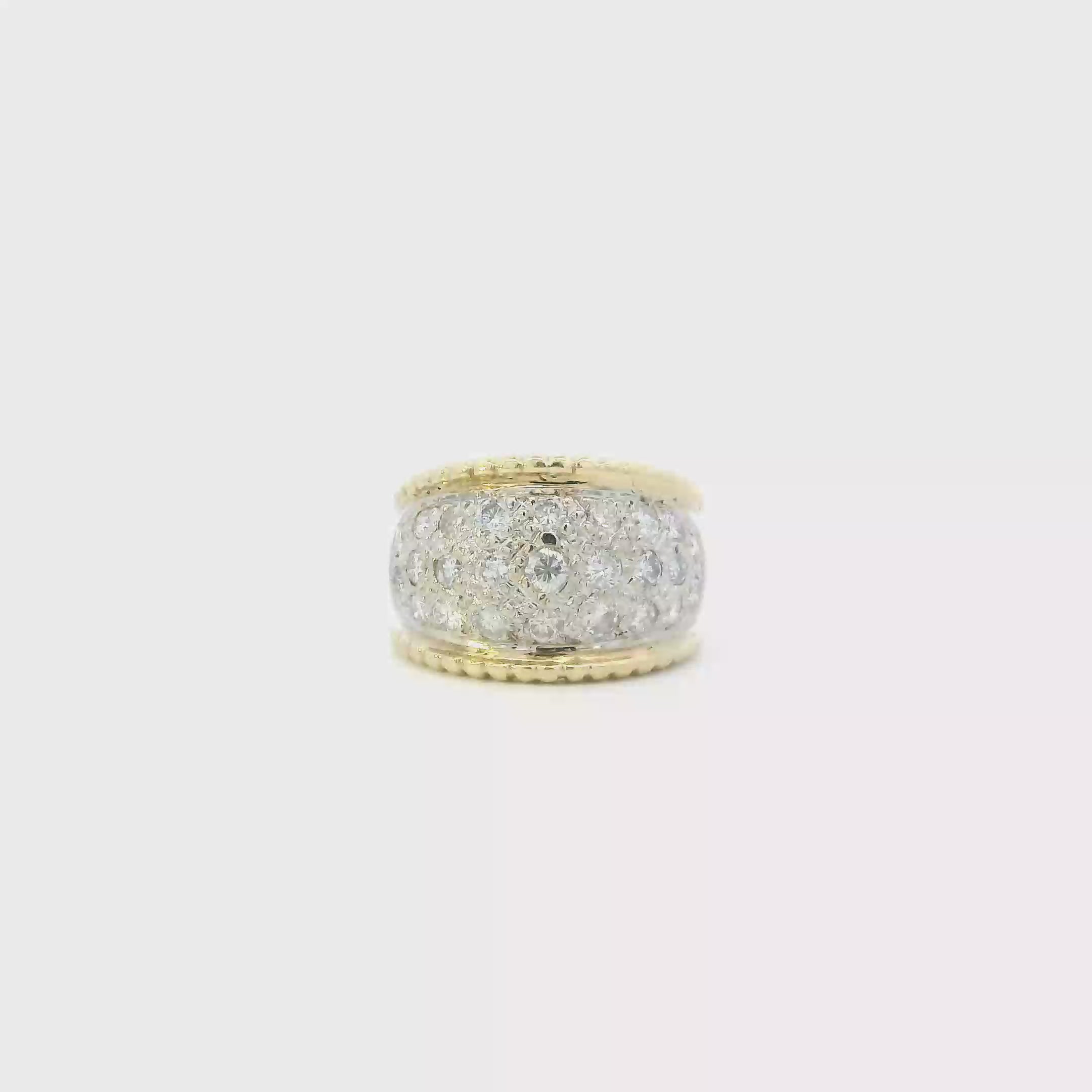 14K Yellow & White Gold Diamond Womens Ring - 1.49ct
