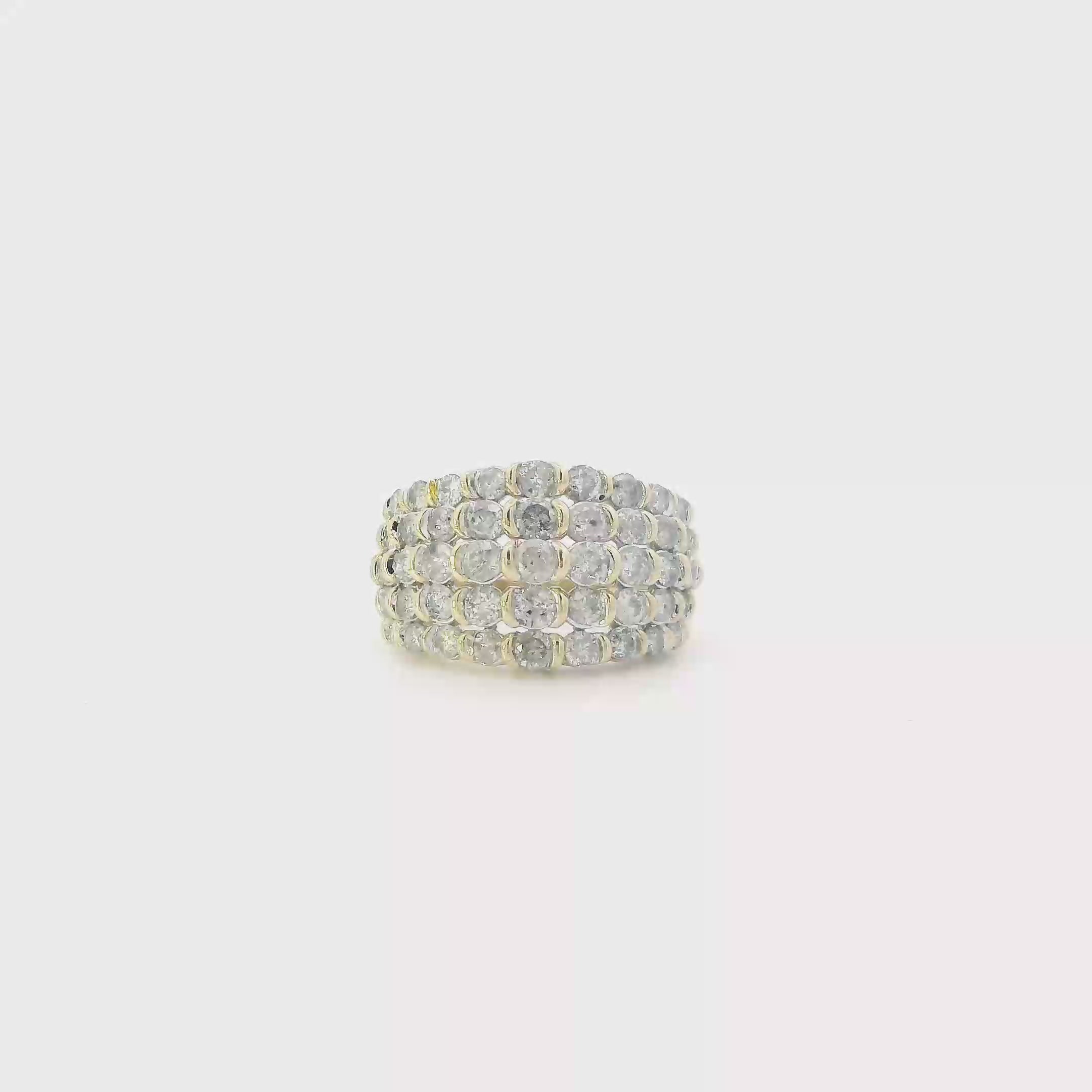 10K Yellow Gold Diamond Womans Ring - 2.25ct