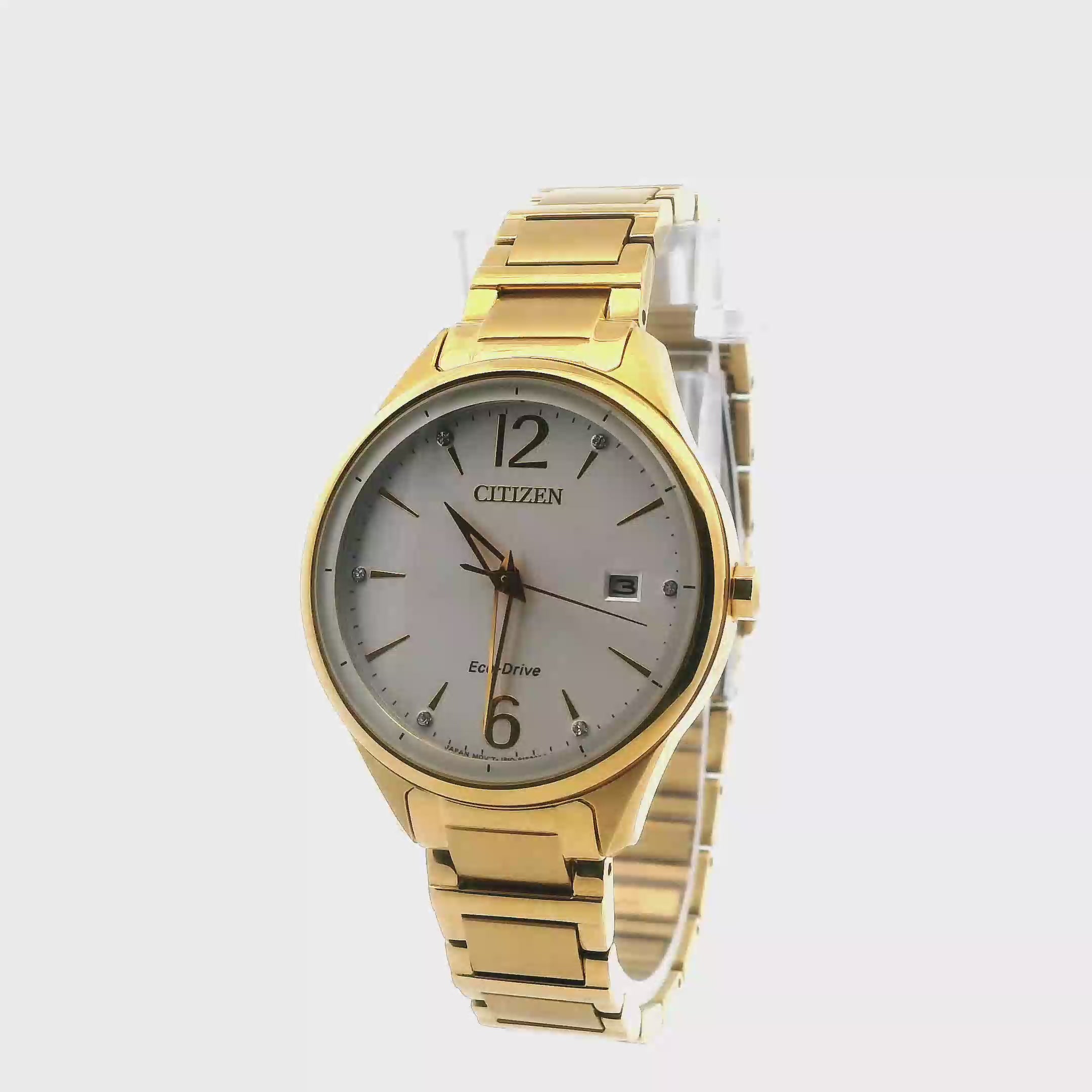 Citizen Eco-Drive Women's Chandler Crystals Gold-Tone Watch