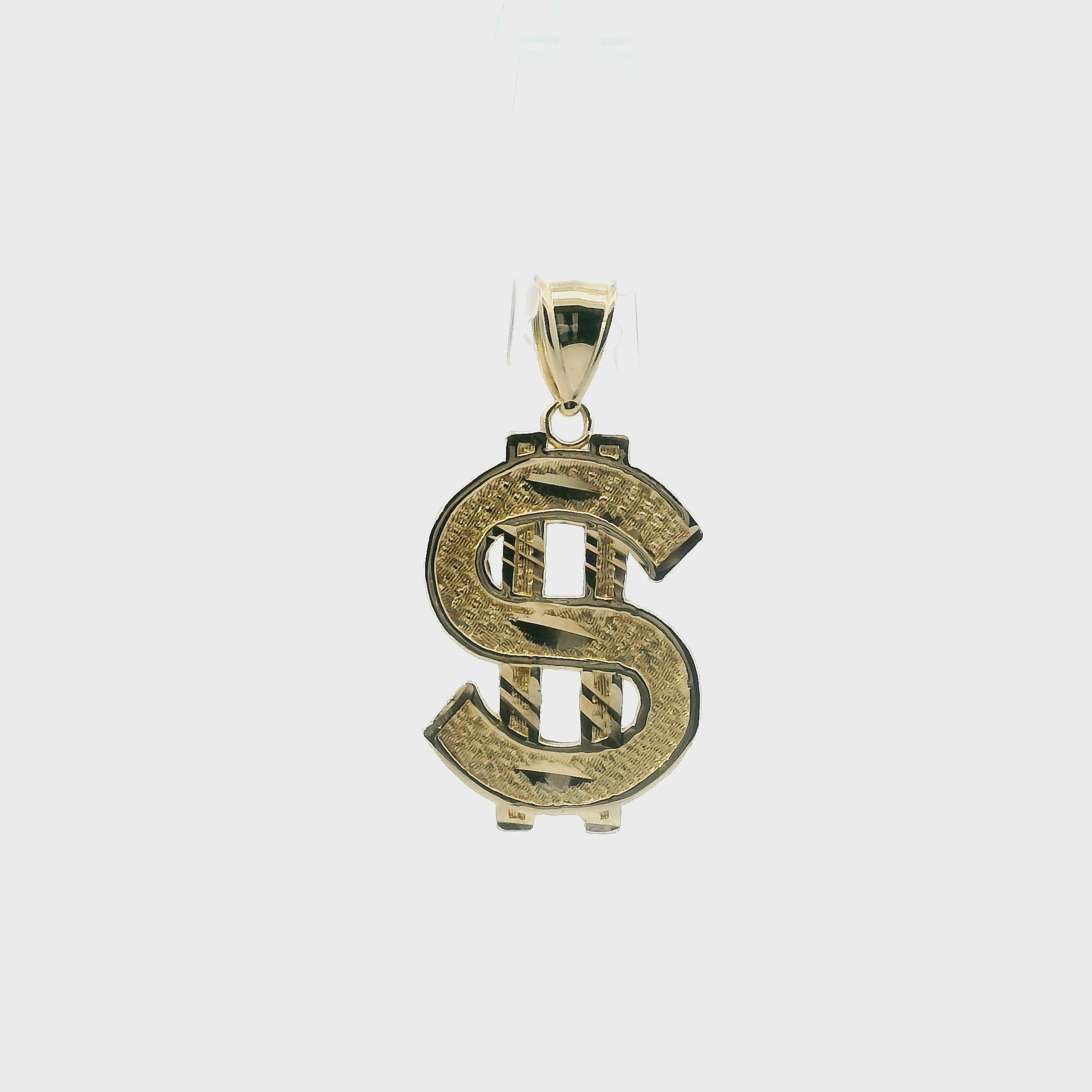 10K Yellow Gold DC Dollar Sign Pendant