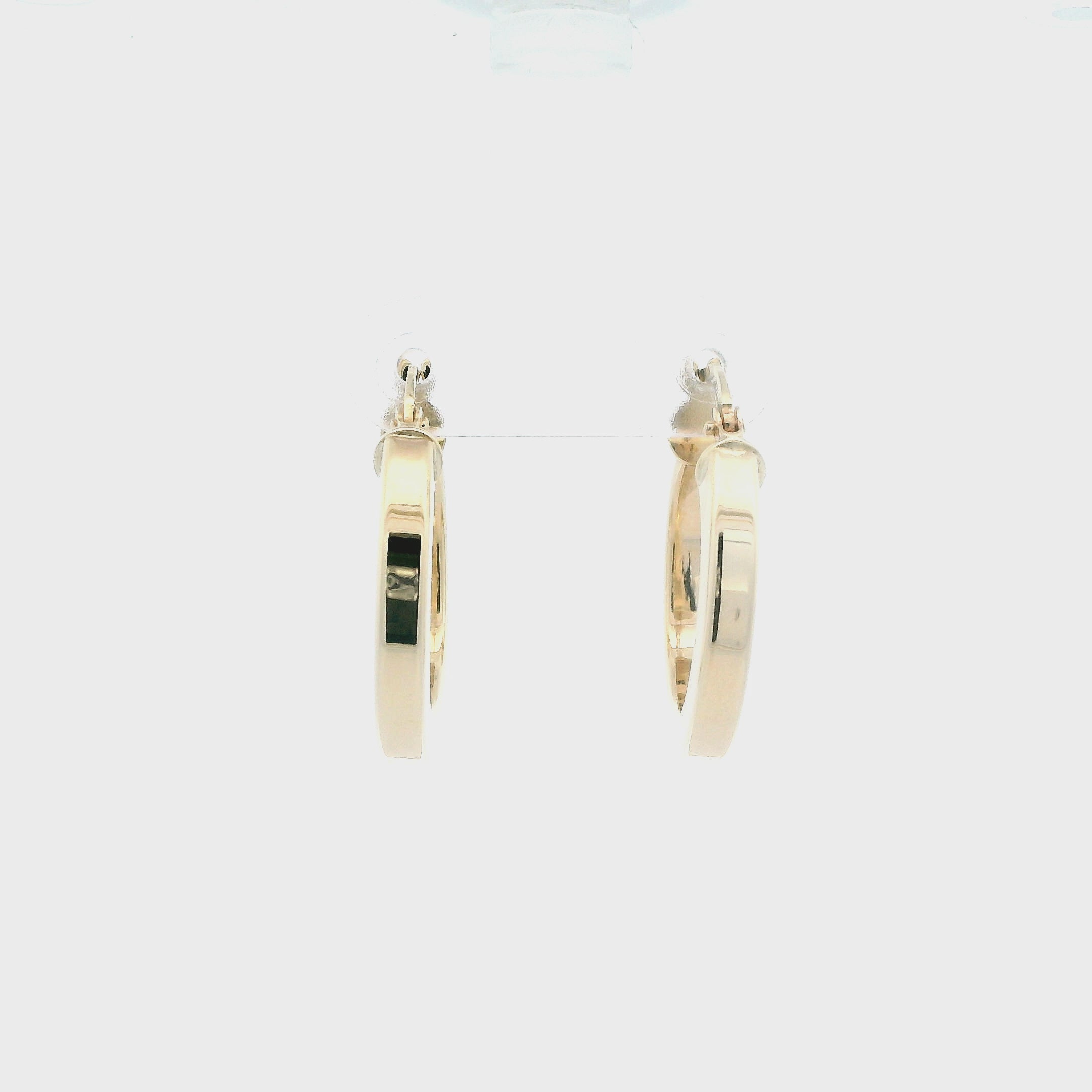 10K Yellow Gold Hollow Hollow Hoop Earrings