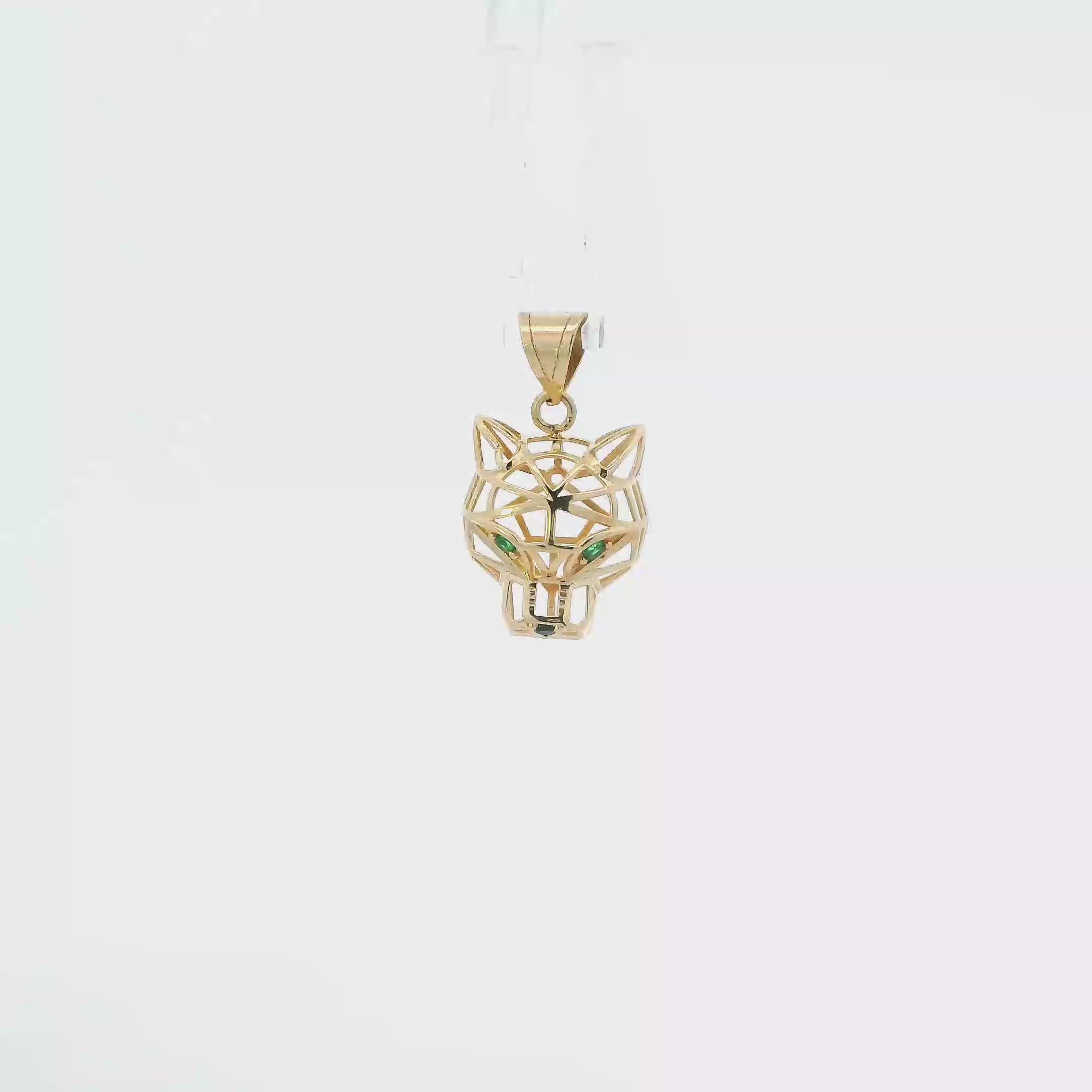 18K Yellow Gold Panther Pendant