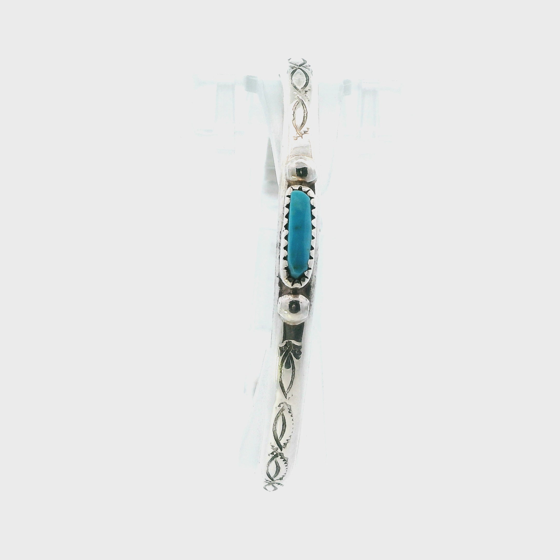 Vintage Sterling Silver Native American Turquoise Bracelet