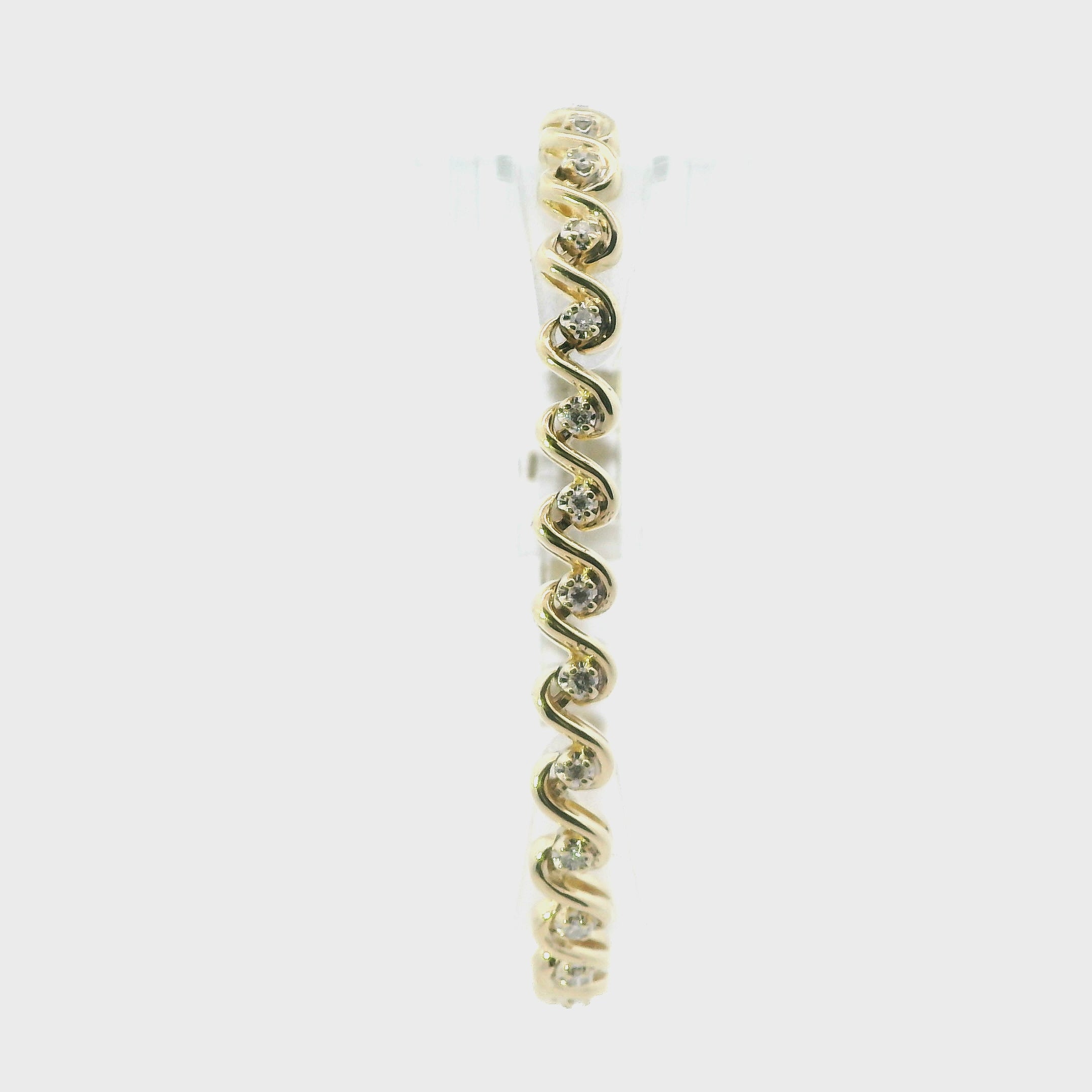 14K Yellow Gold Diamond Tennis Bracelet - 0.84ct