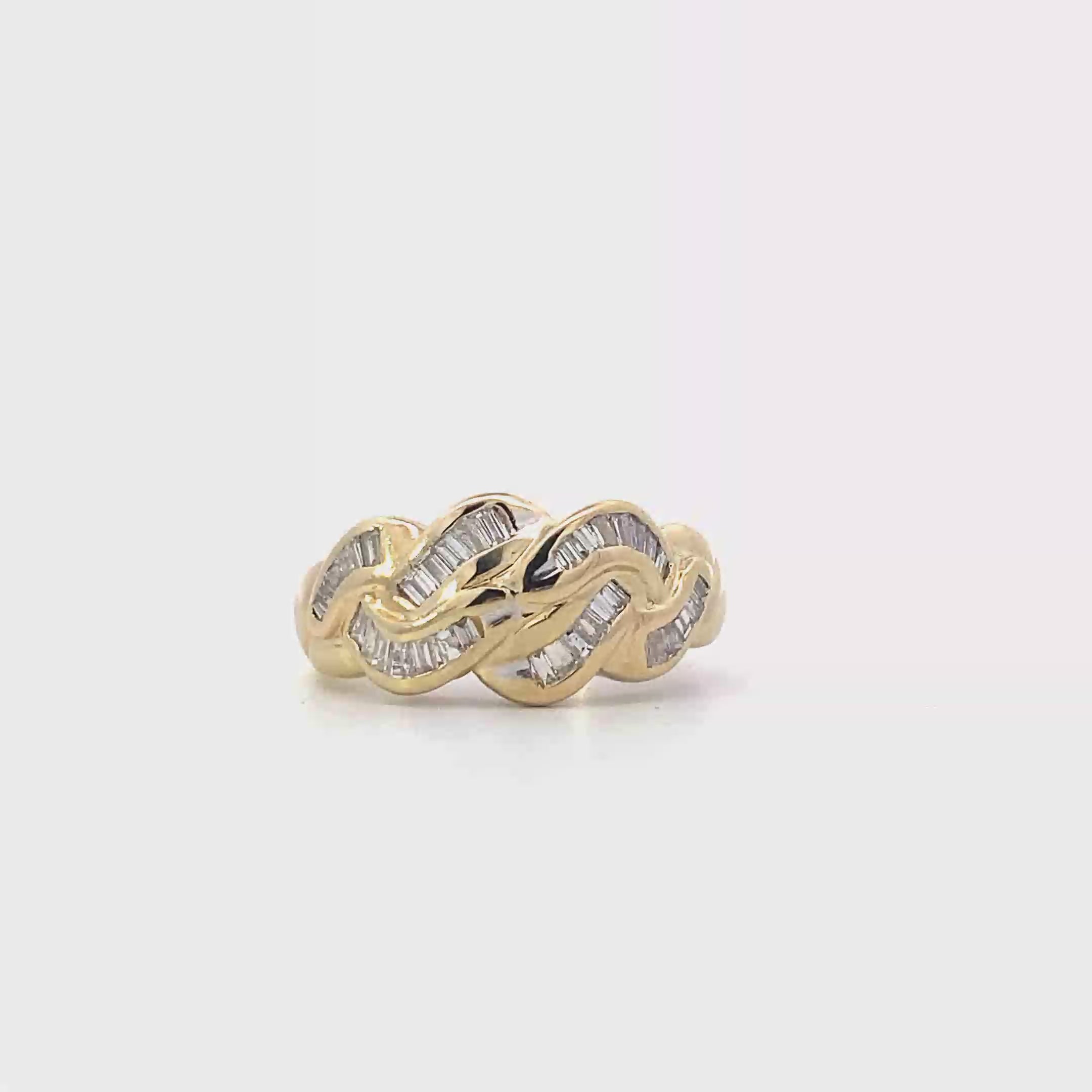 14K Yellow Gold Diamond Women's Ring