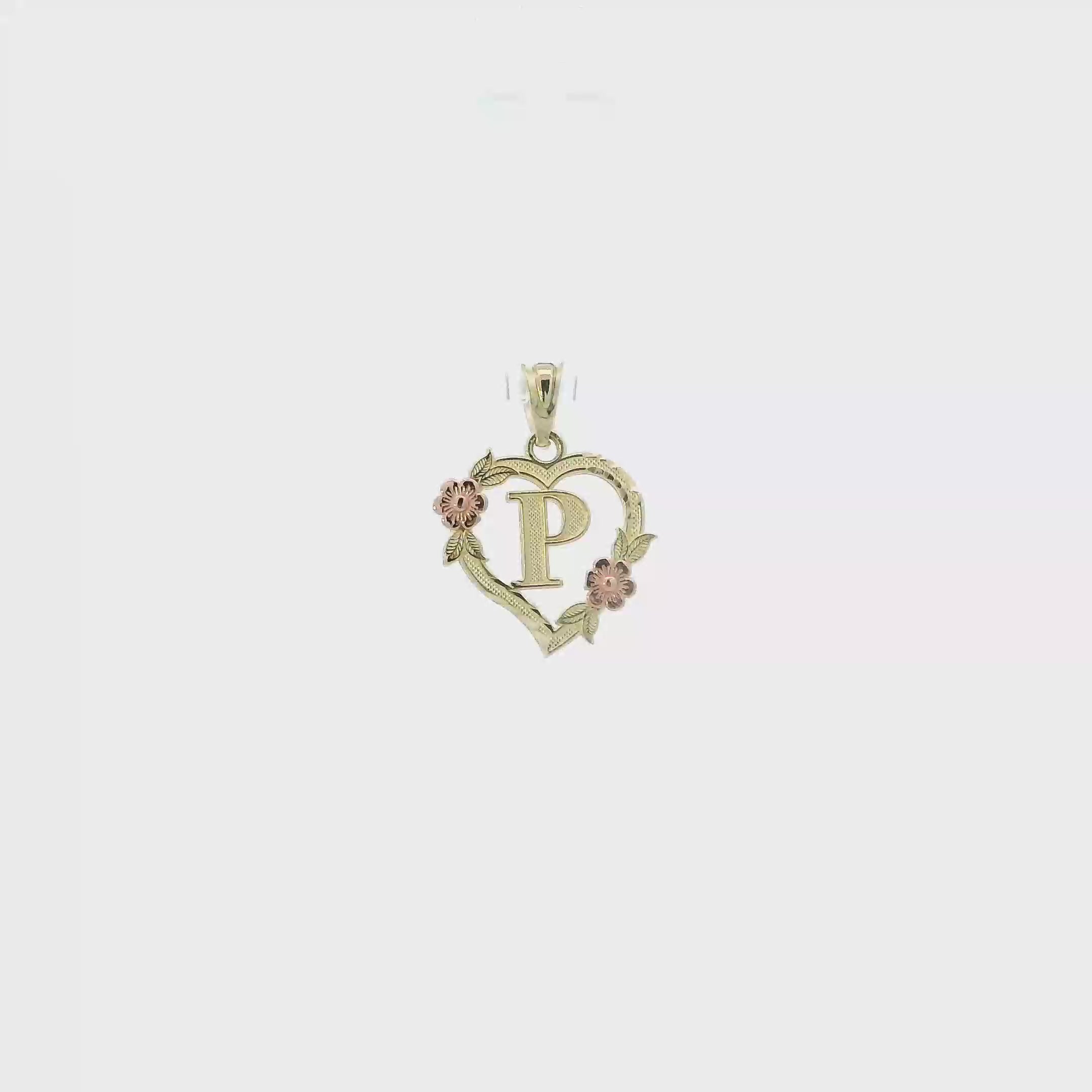 10K Yellow & Rose Gold Letter 