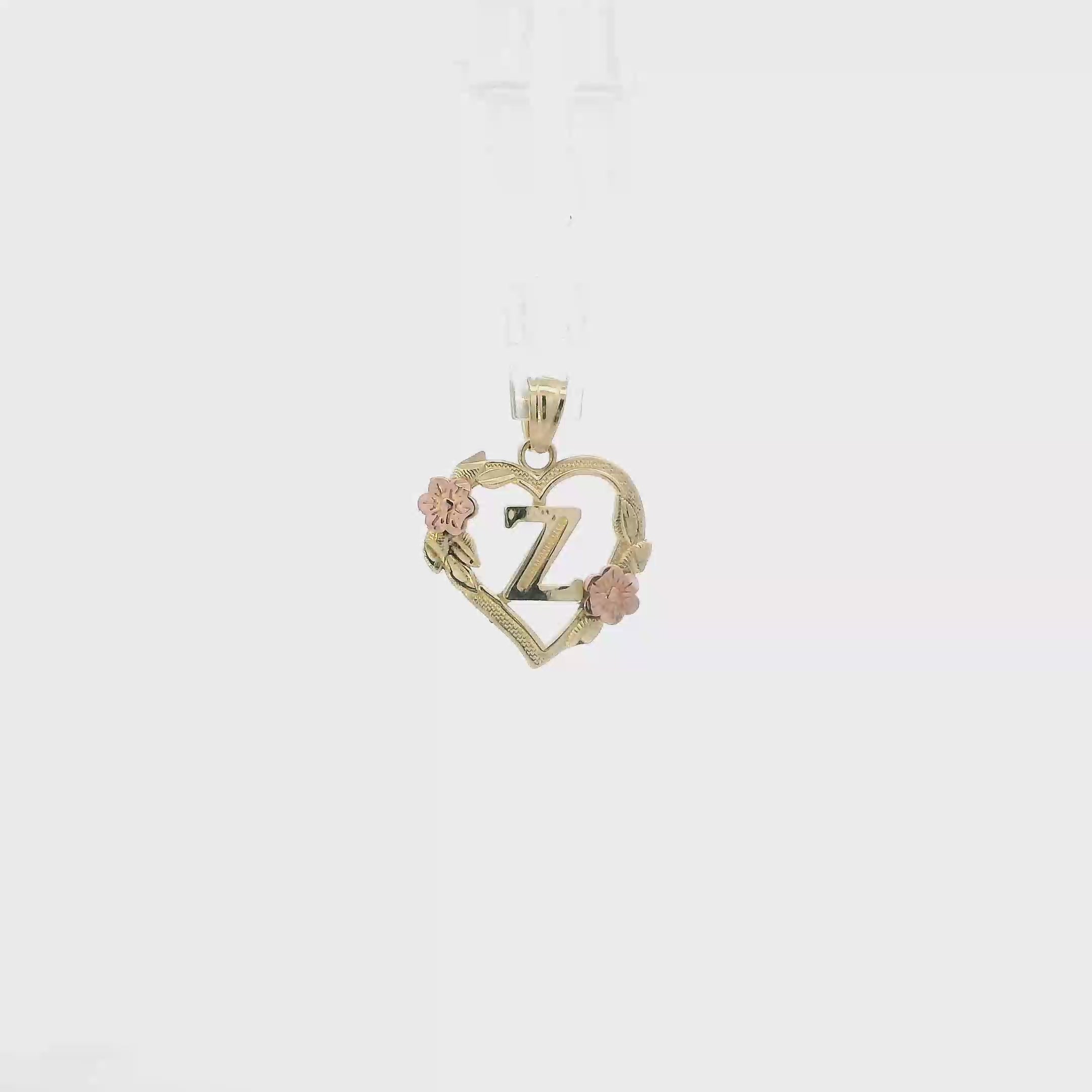 10K Yellow & Rose Gold Letter 