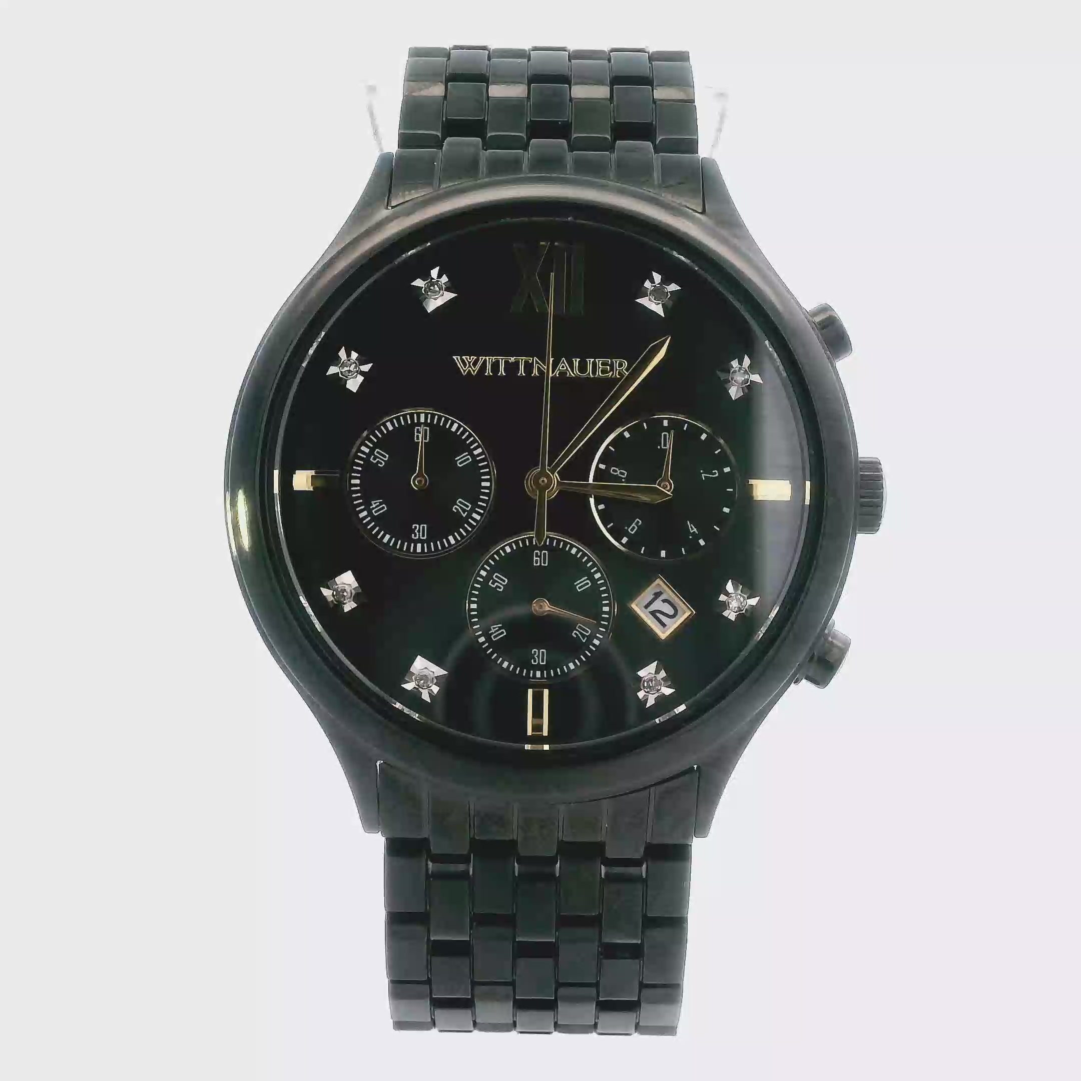 Wittnauer Black Tie Black Chronograph Mens Wristwatch - WN3110
