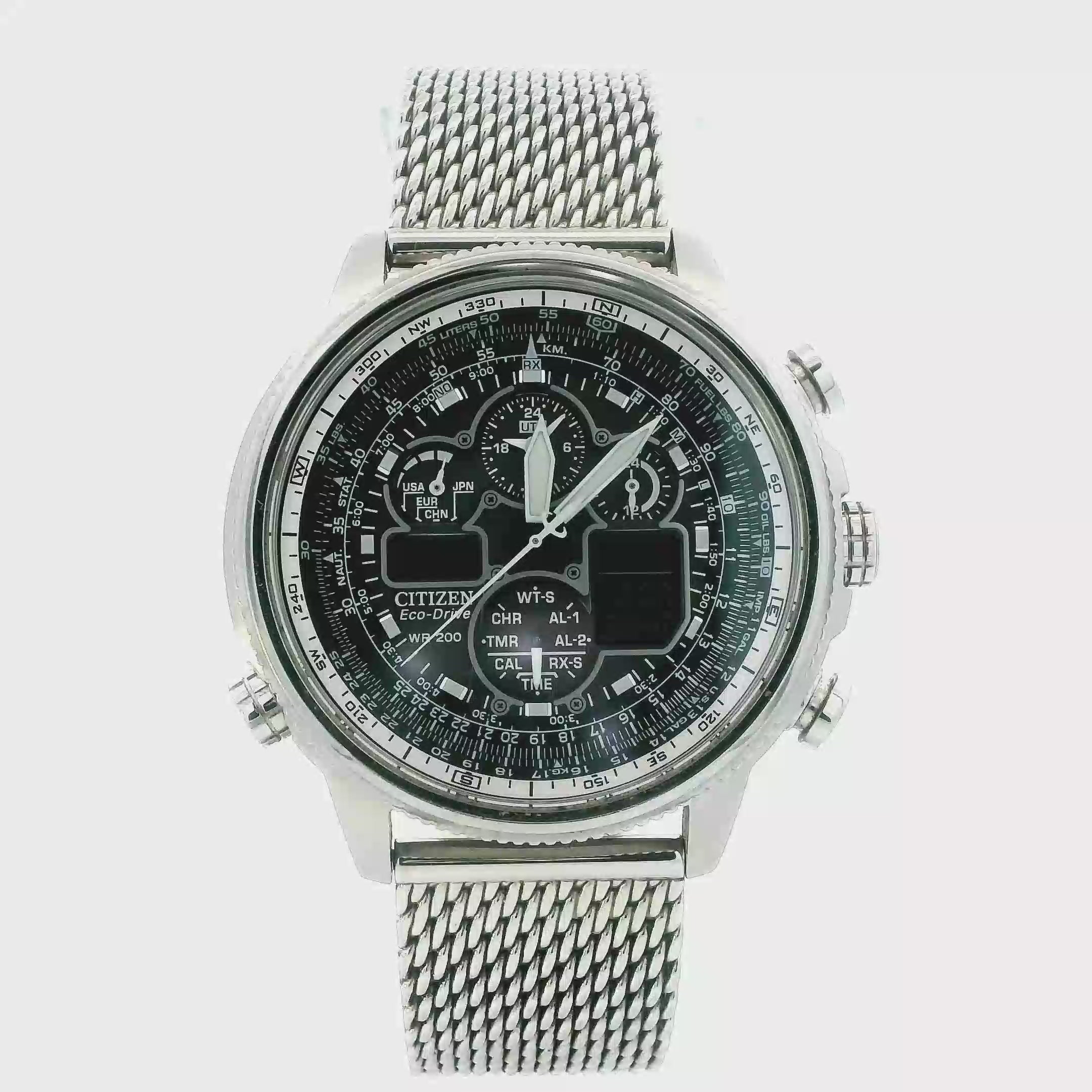 Citizen Eco Drive Navihawk AT Mens Wristwatch - GN-4W-S-12G