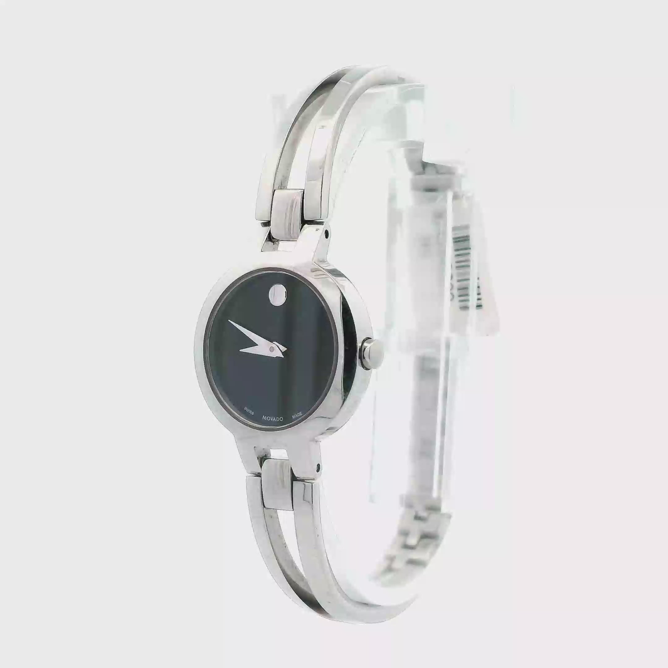 Movado Amorosa Stainless Steel Black Dial Quartz Analog Women's Watch