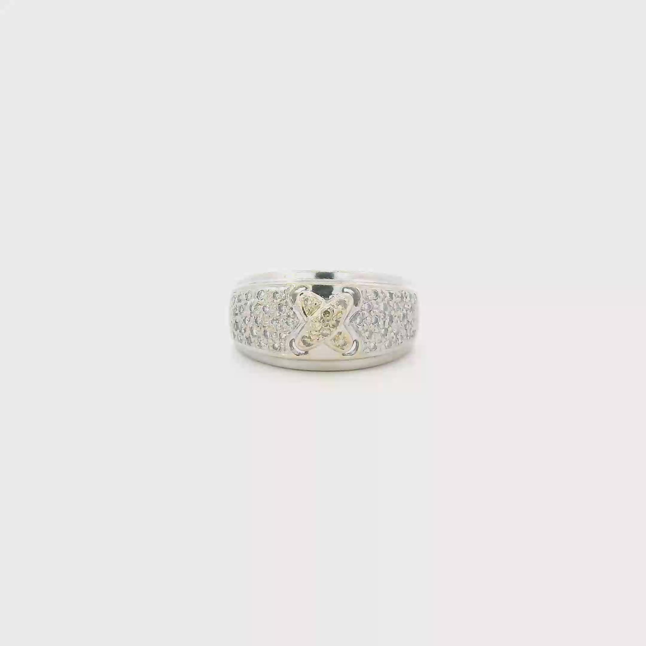 18K Yellow Gold Women's Diamond Ring - 0.48ct