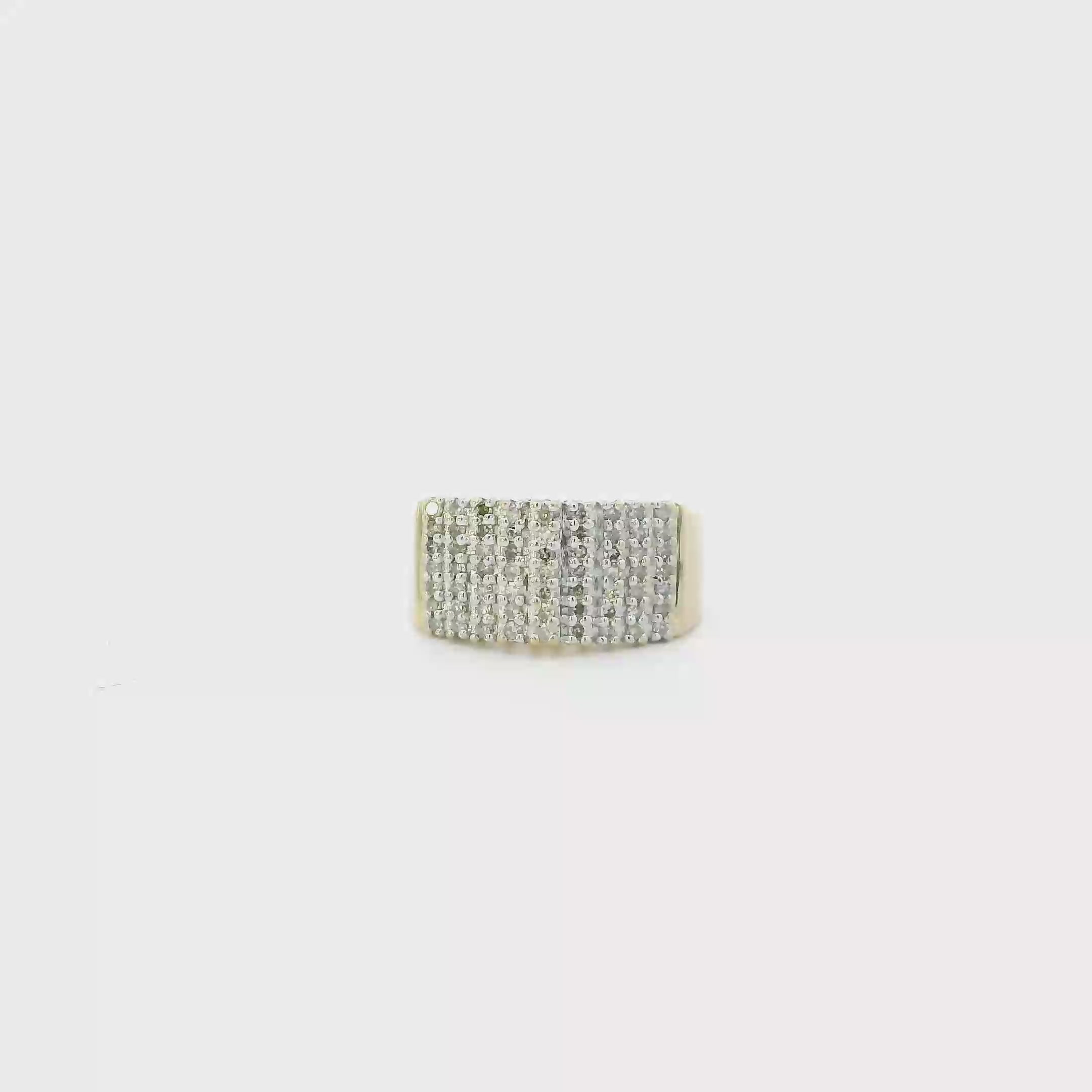 10K Yellow Gold Diamond Womens Ring - 0.50ct