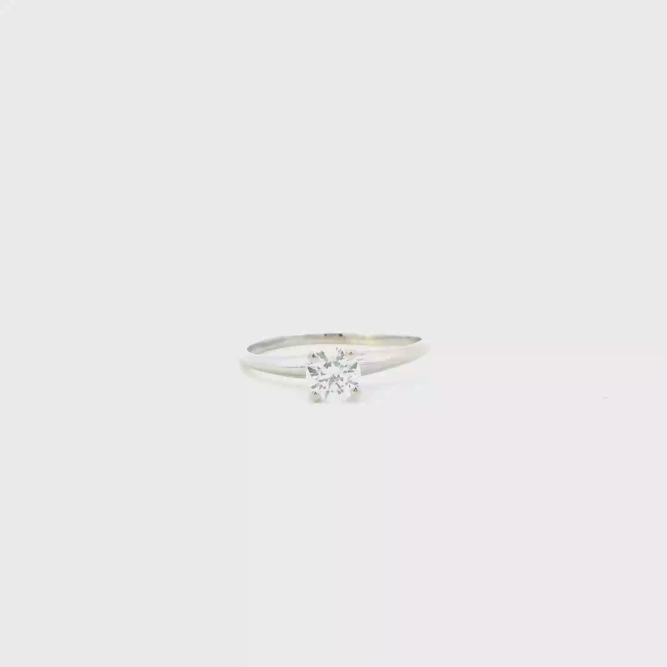14K White Gold Lab Grown Solitaire Diamond-0.58ct
