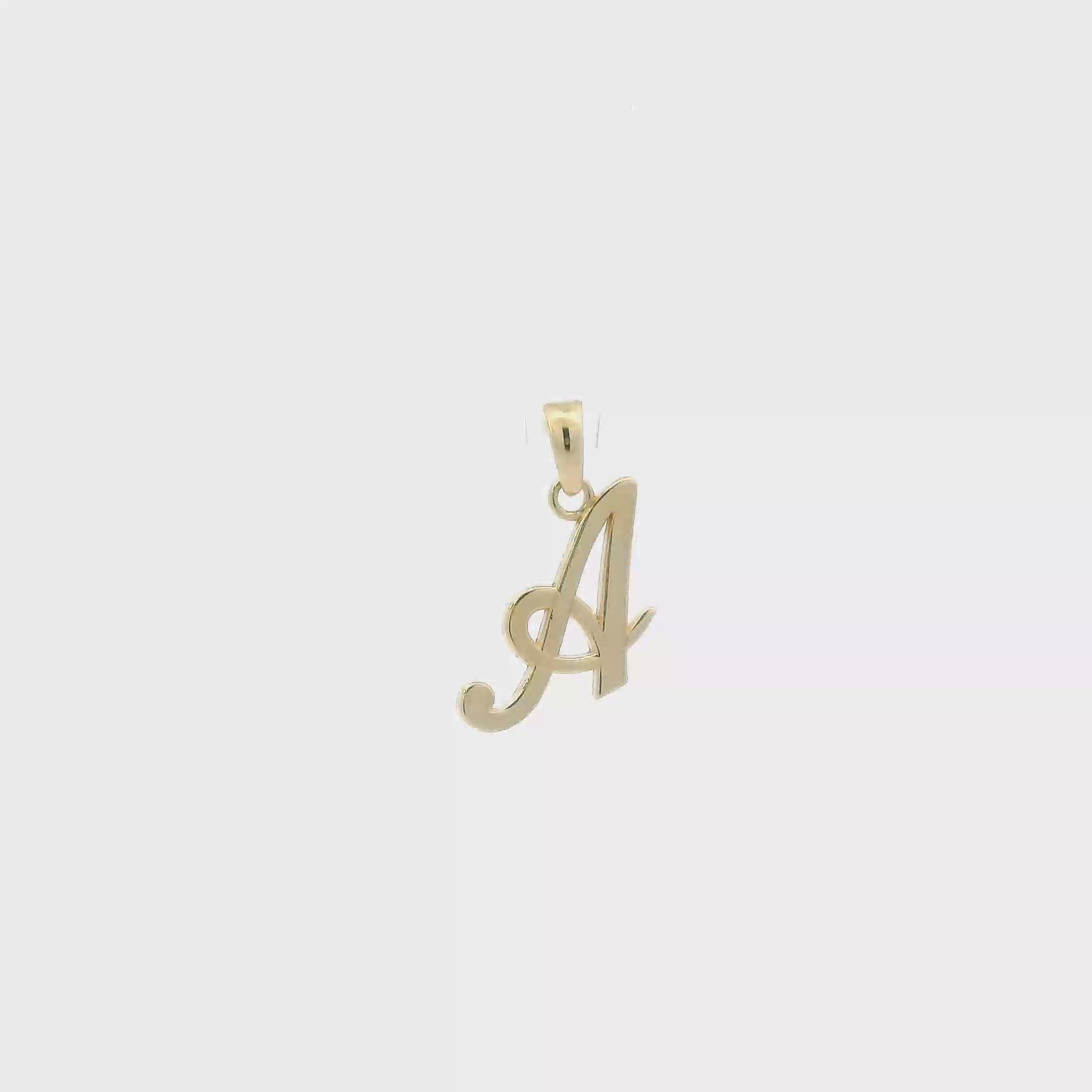 14K Yellow Gold Crusive Letter 