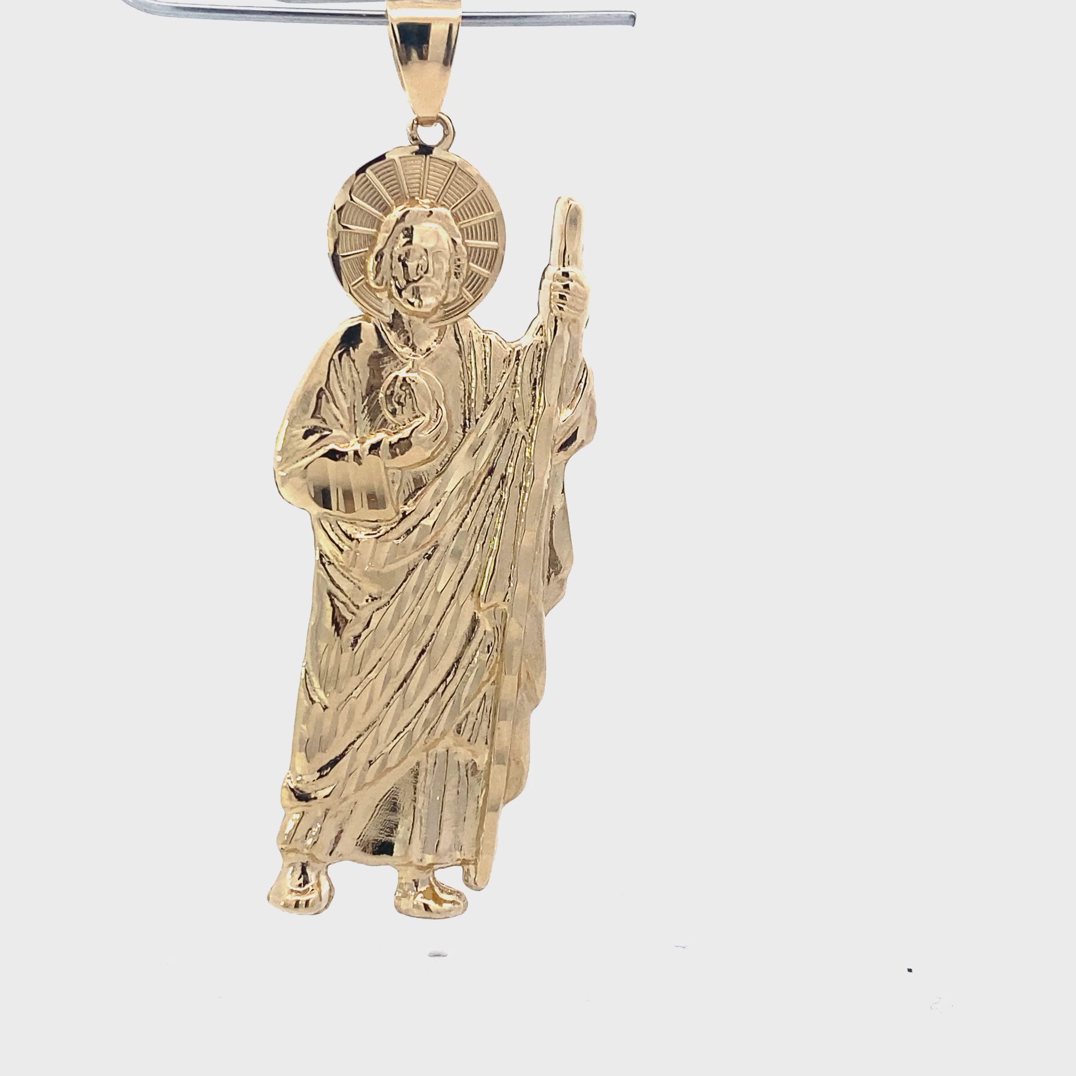 14K Yellow Gold San Judas Pendant