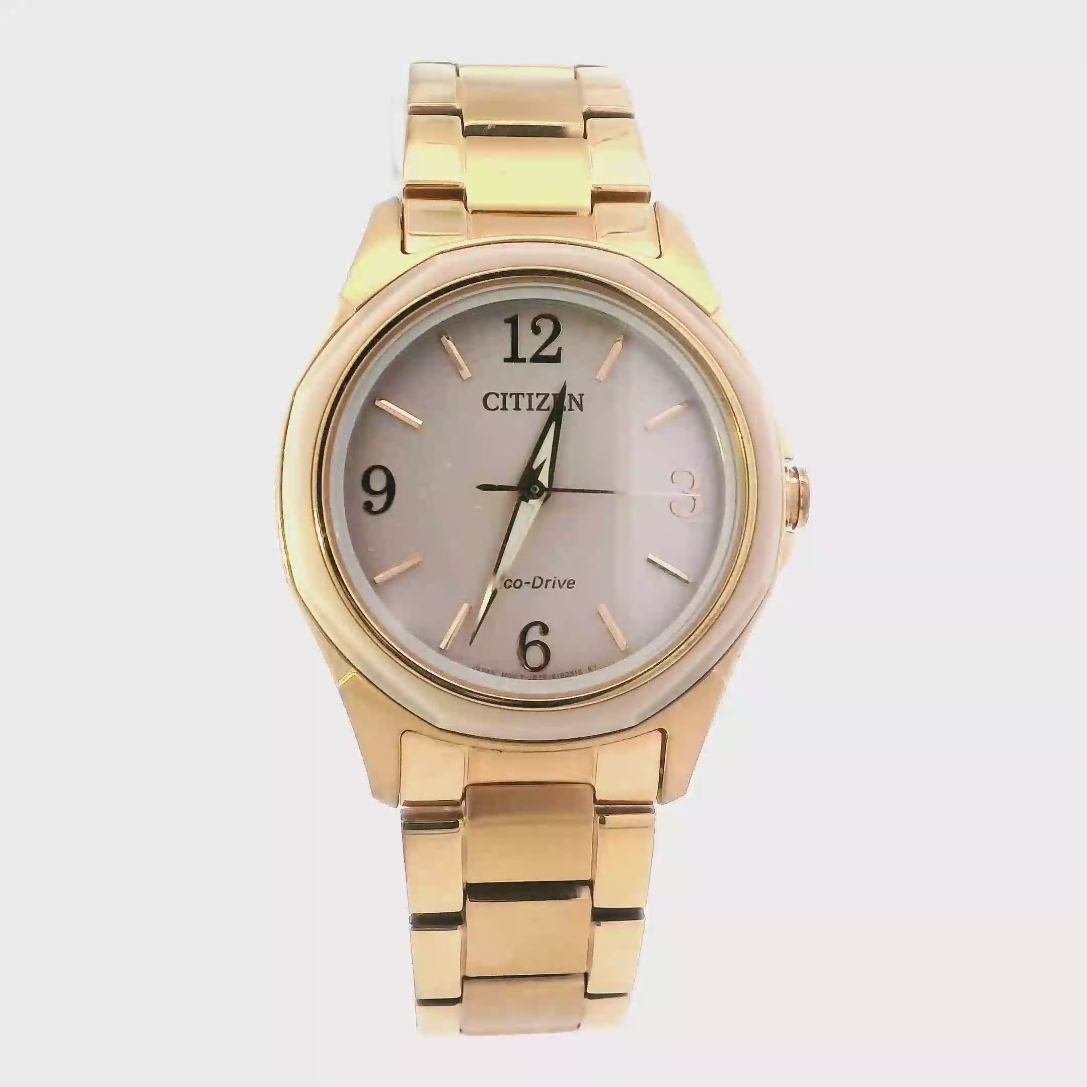 Citizen Classic Eco-Drive Rose Gold Womens Wristwatch - J830-S117097