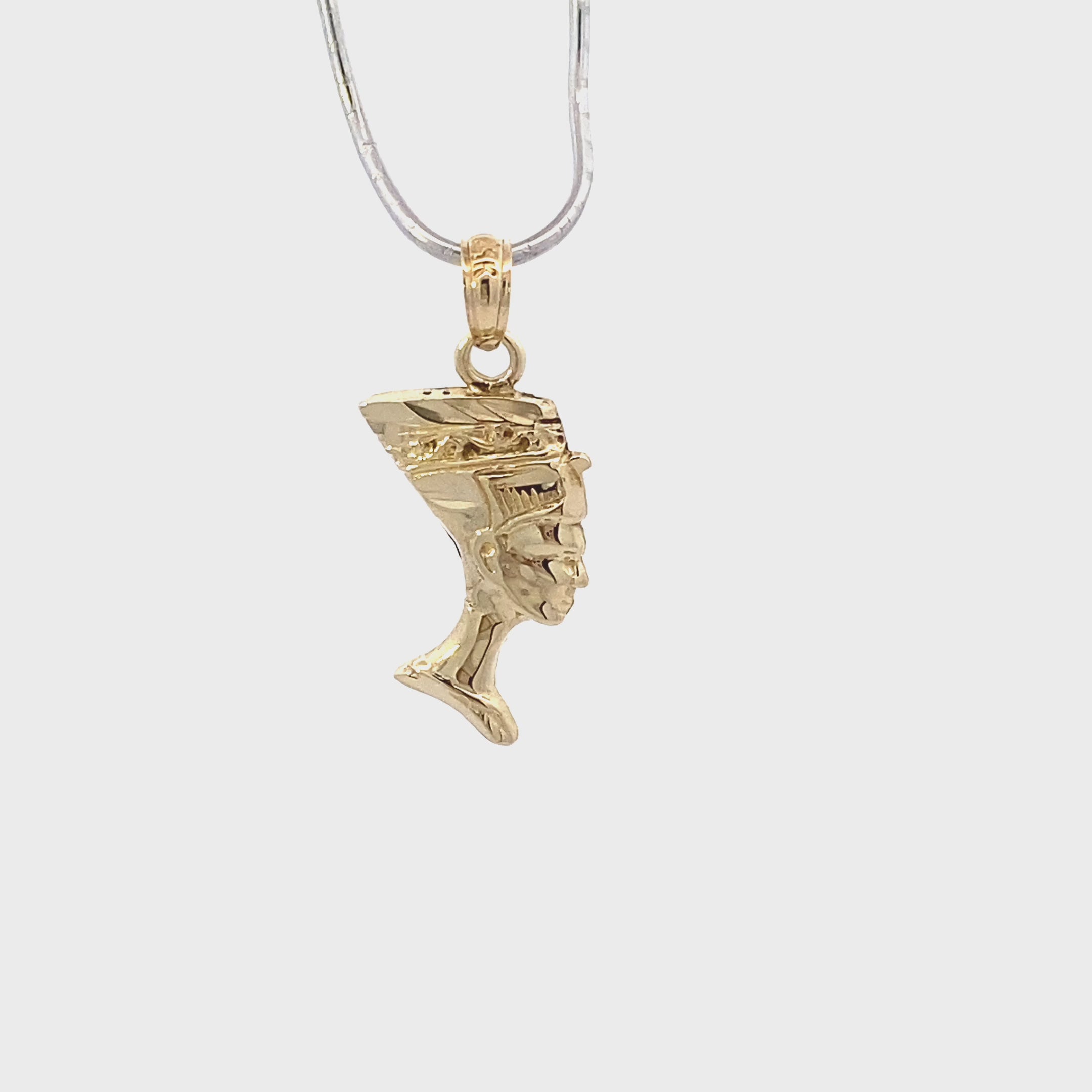 10K Yellow Gold Nefertiti Pendant