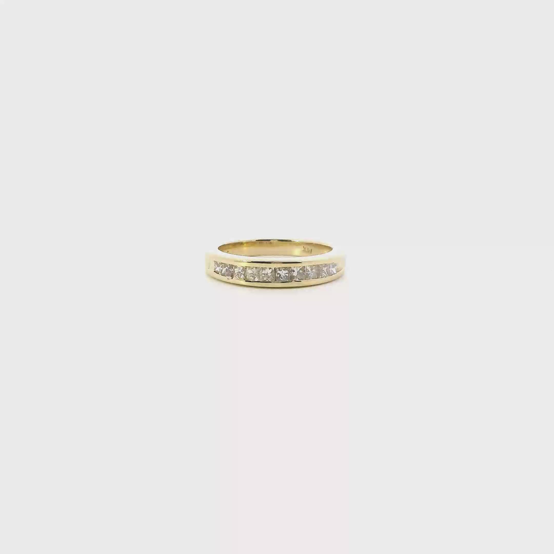 14K Yellow Gold Diamond Womens Ring - 0.50ct