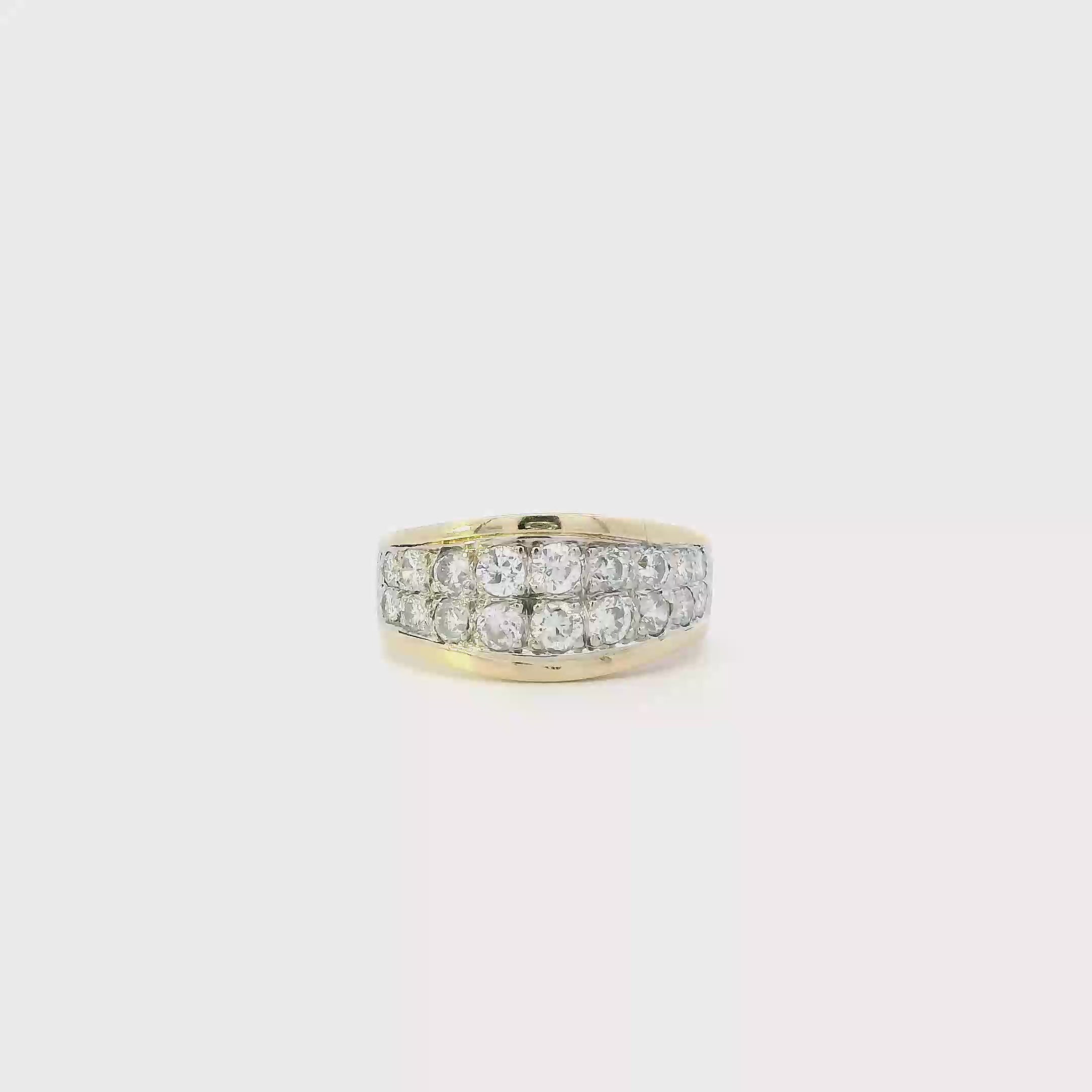 14K Yellow Gold Diamond Womens Ring - 1.15ct