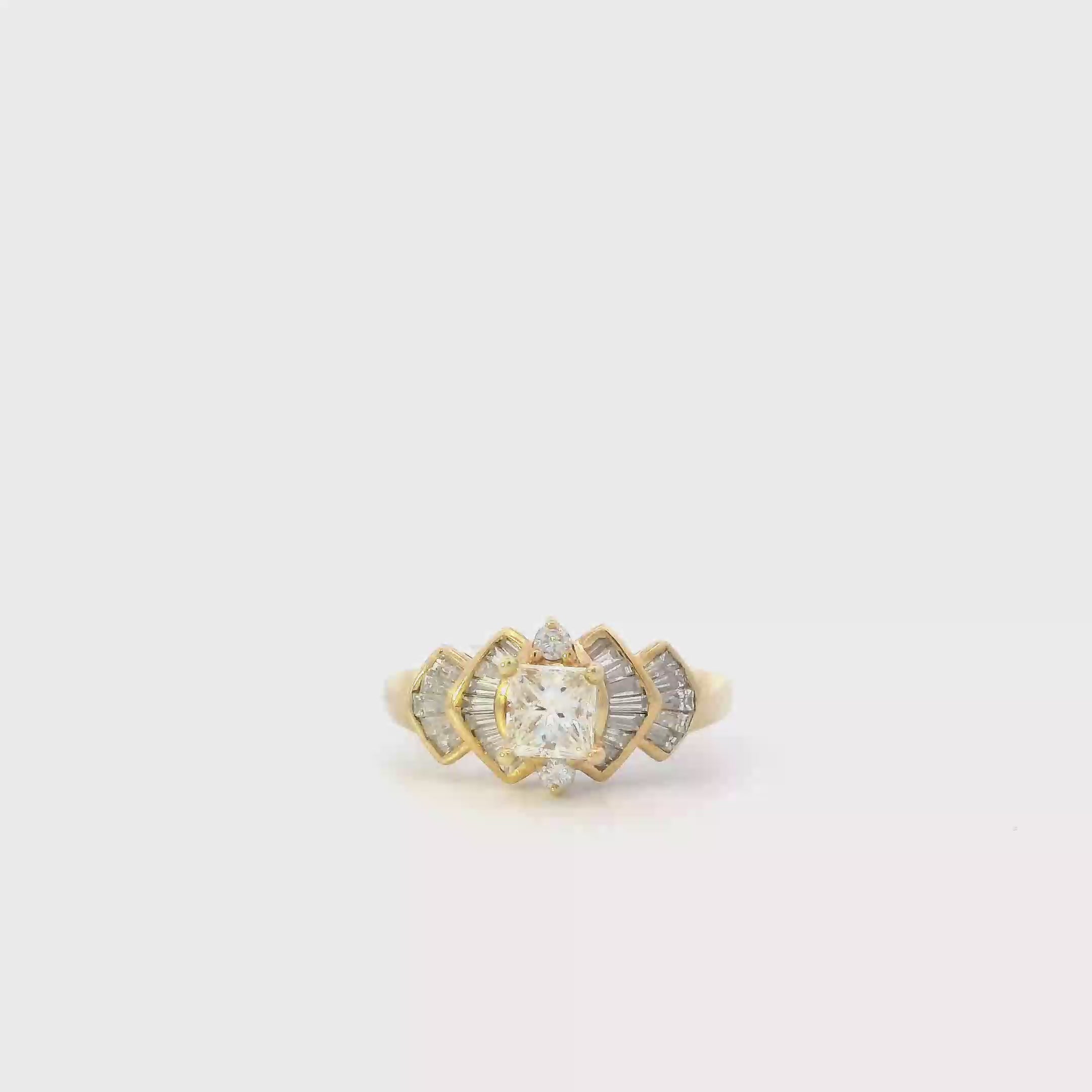 14K Yellow Gold Diamond Ring - 1.03ct