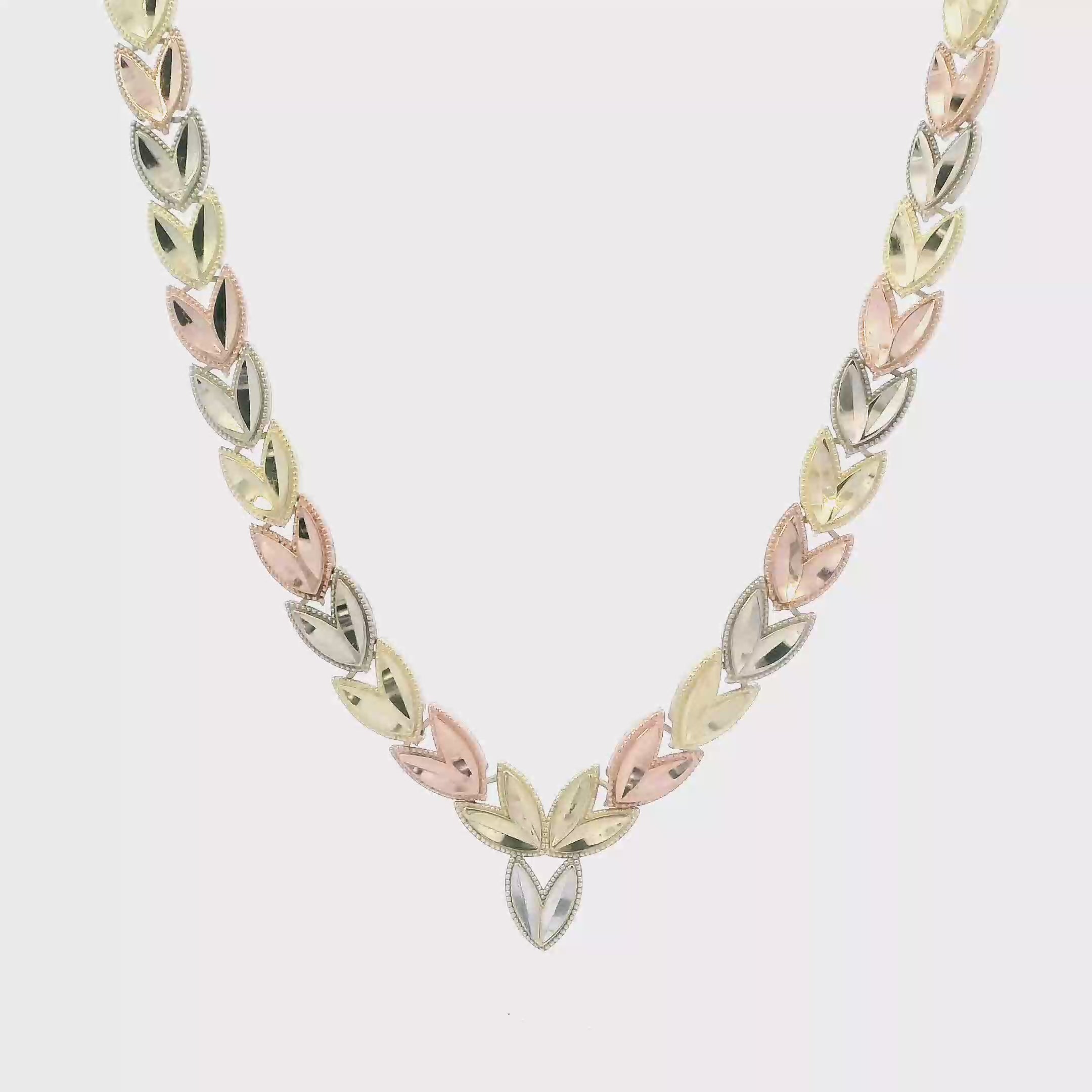 14K Tri Color Gold 19
