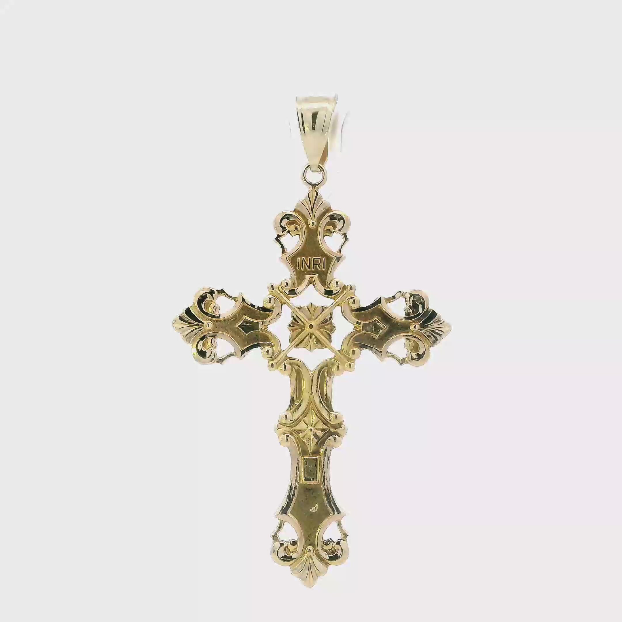 10K Yellow Gold Cross Pendant