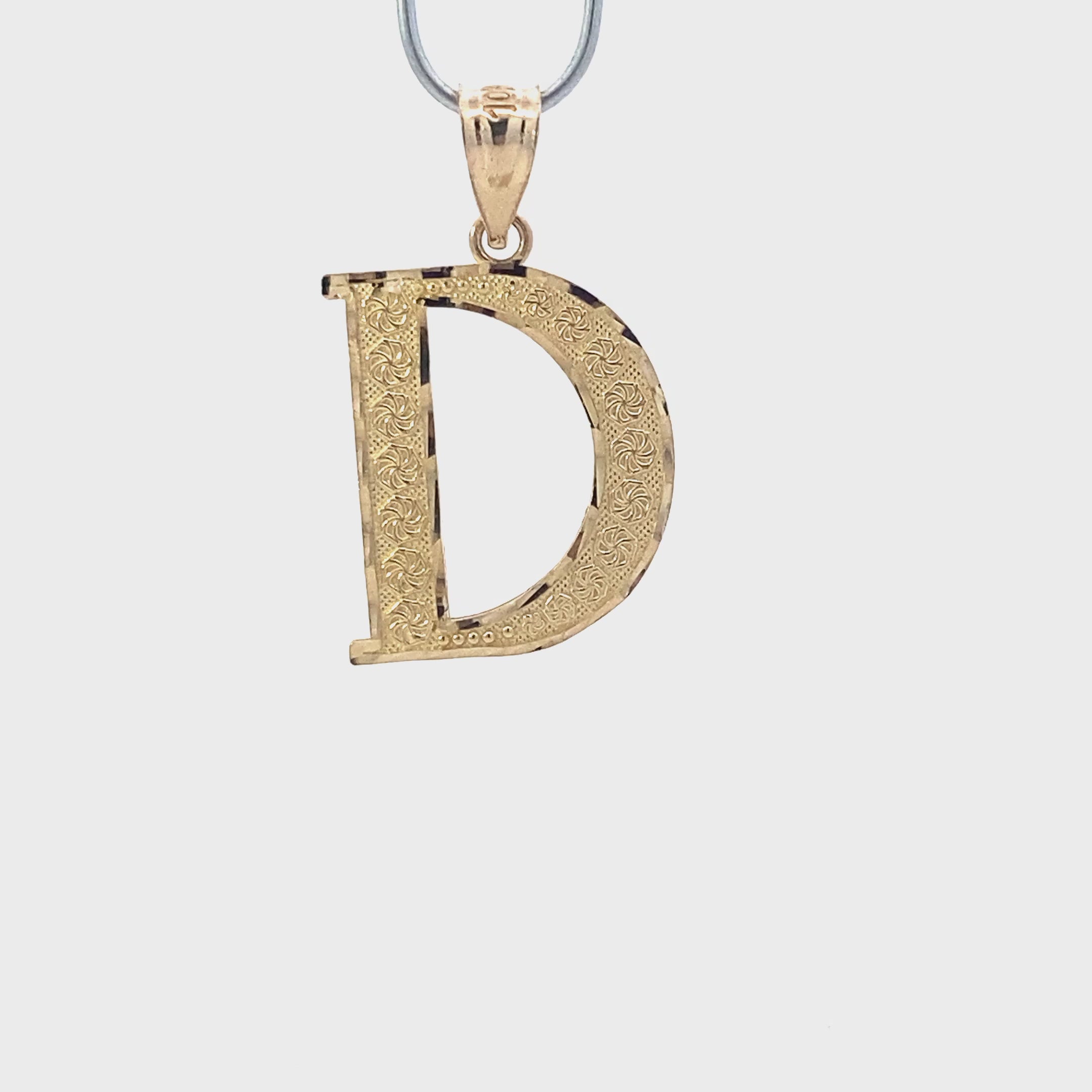 10K Yellow Gold Letter 