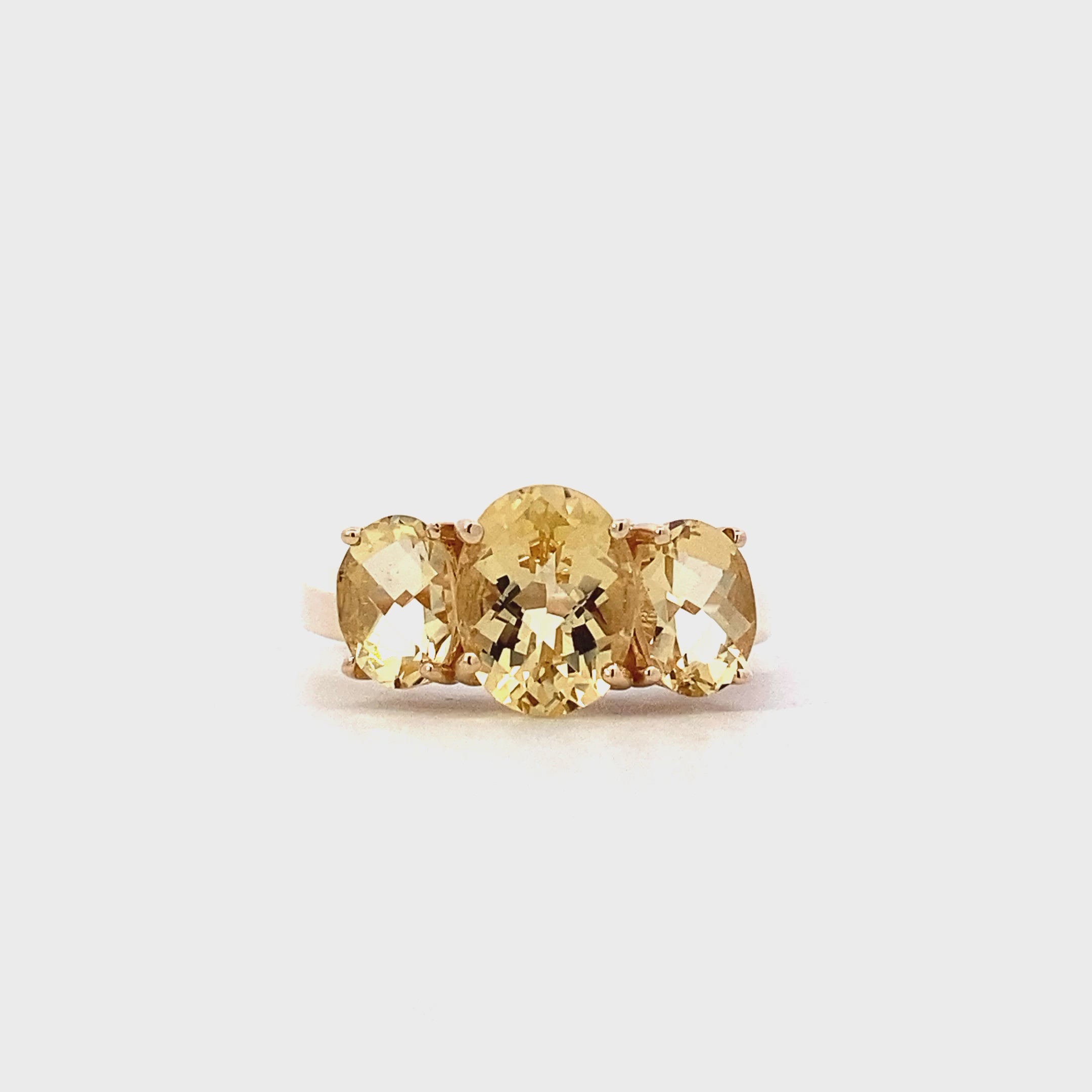 14K Yellow Gold Citrine Women's Ring