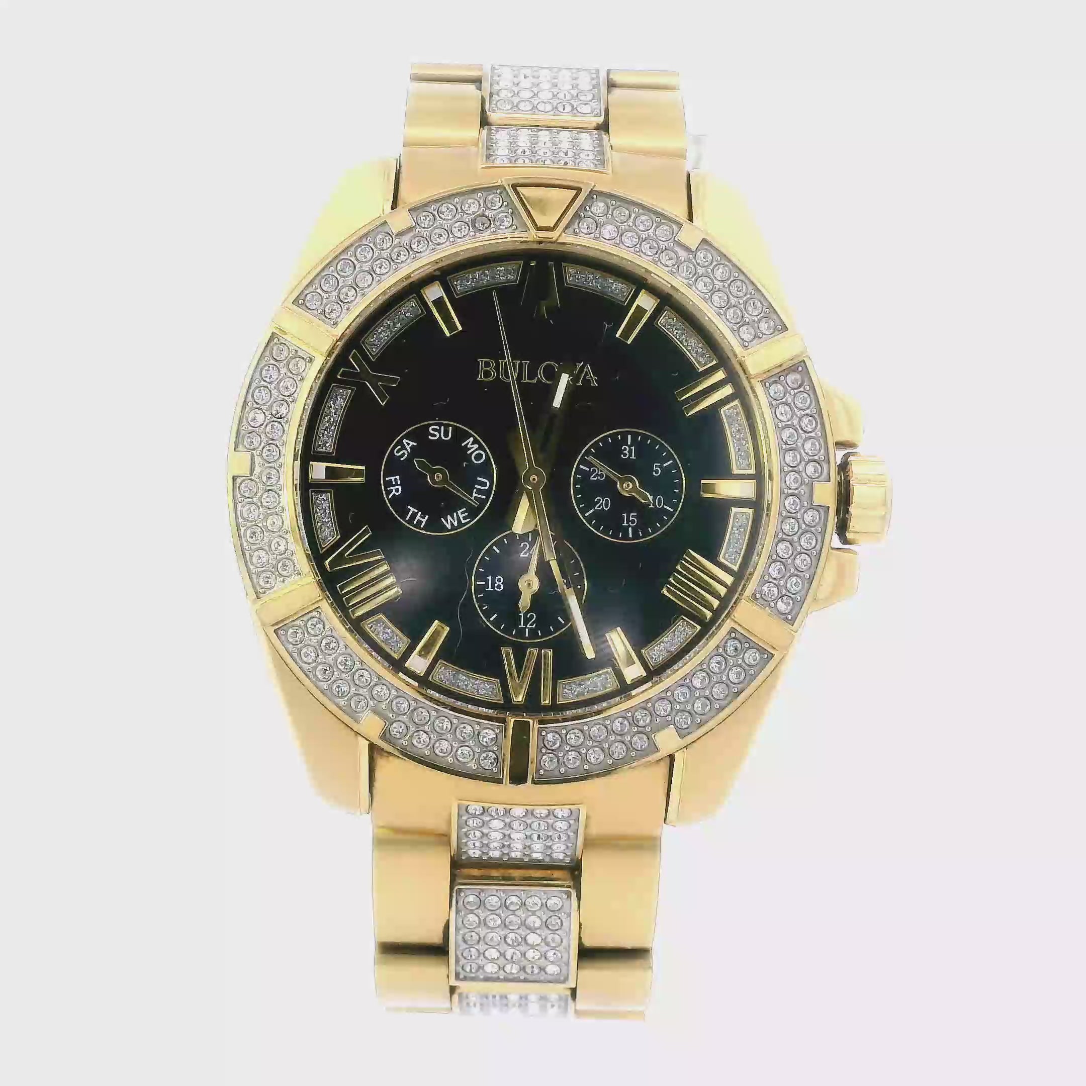 Bulova Crystals Phantom Quartz Mens Wristwatch