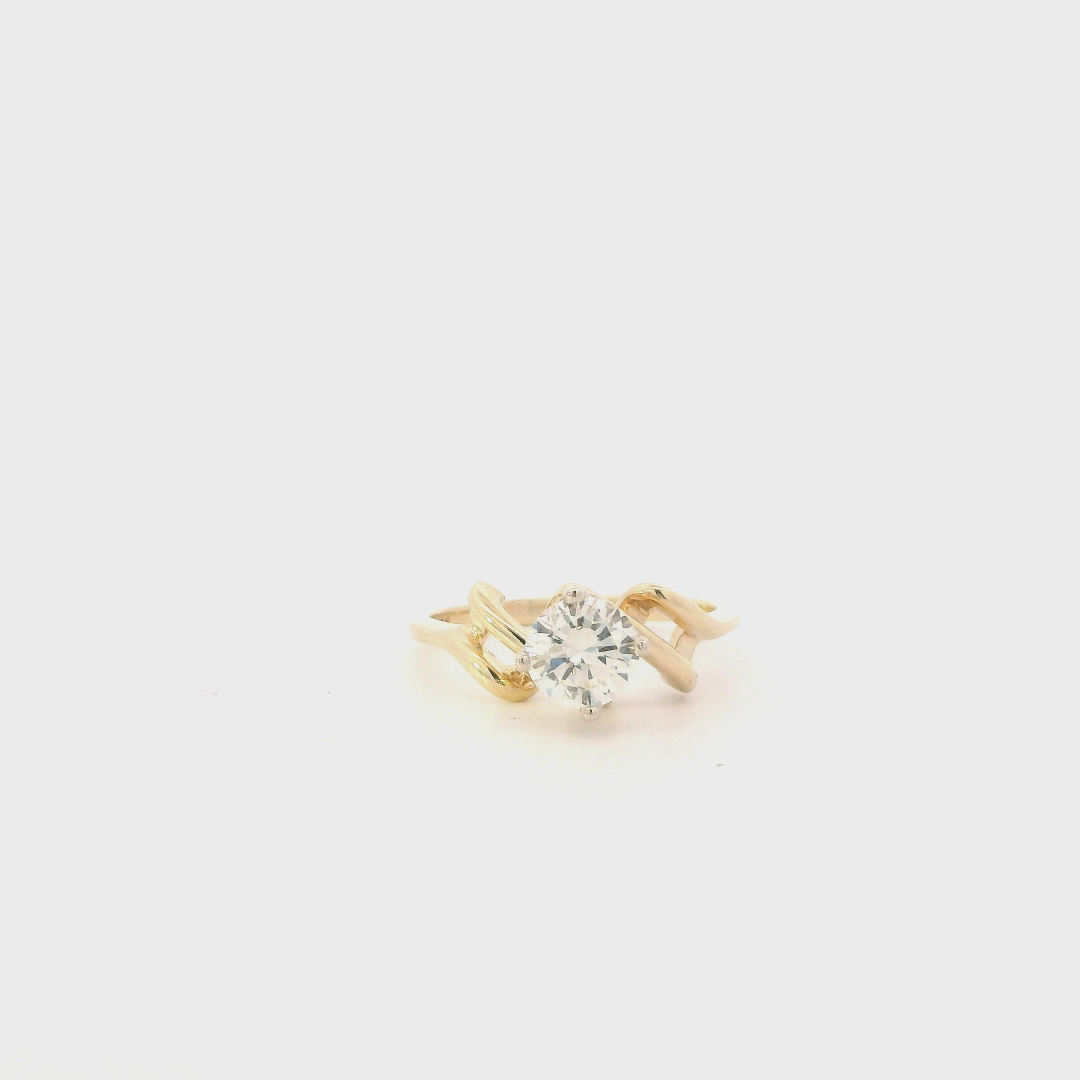 14K Yellow Gold Diamond Womens Ring -0.80ct
