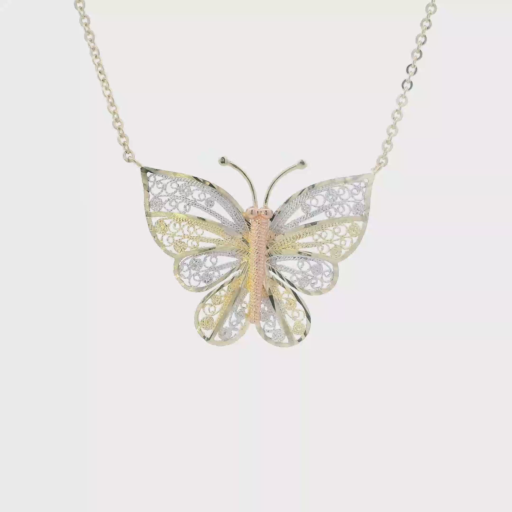 14k Tri Color Gold 17