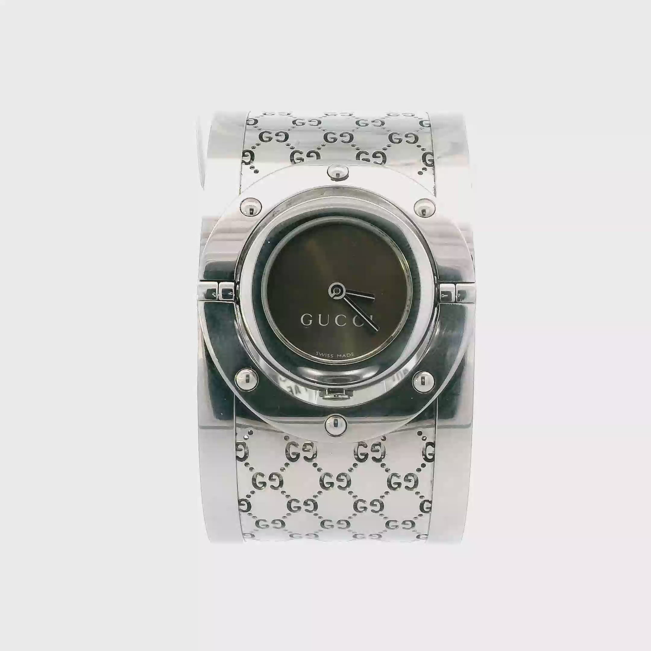 Gucci Wide Twirl Bangle Womens Wristwatch